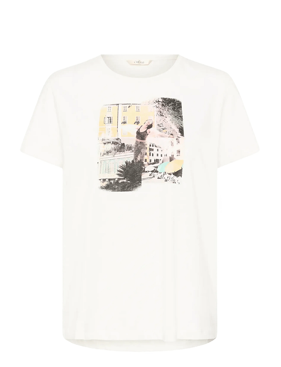 Cream - CRStrina T-Shirt - t-shirts - lemon aqua riviera collage - 1