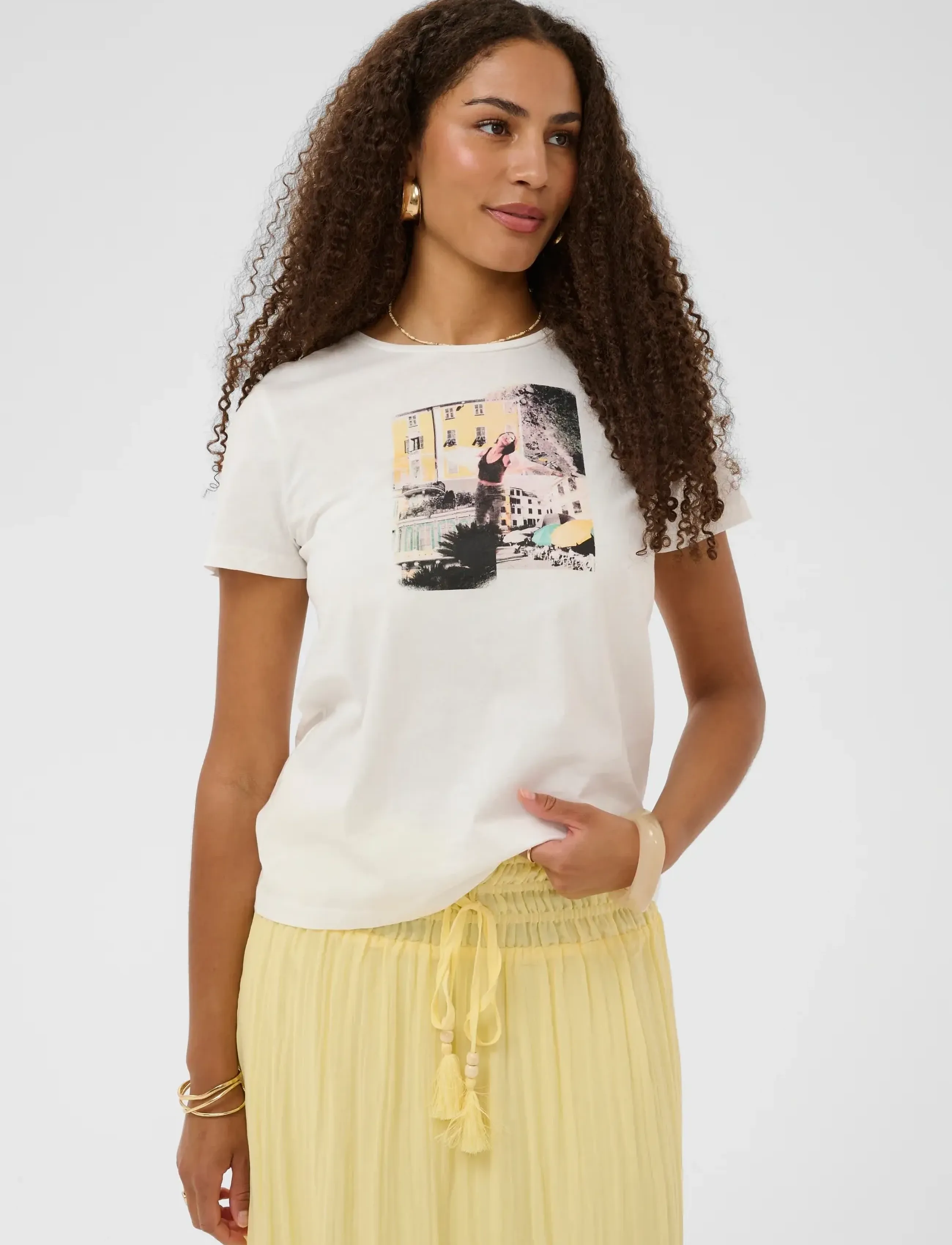Cream Crstrina T-Shirt, XL, T-shirts & Oberteile, Creme - Short-sleeved, Frauen