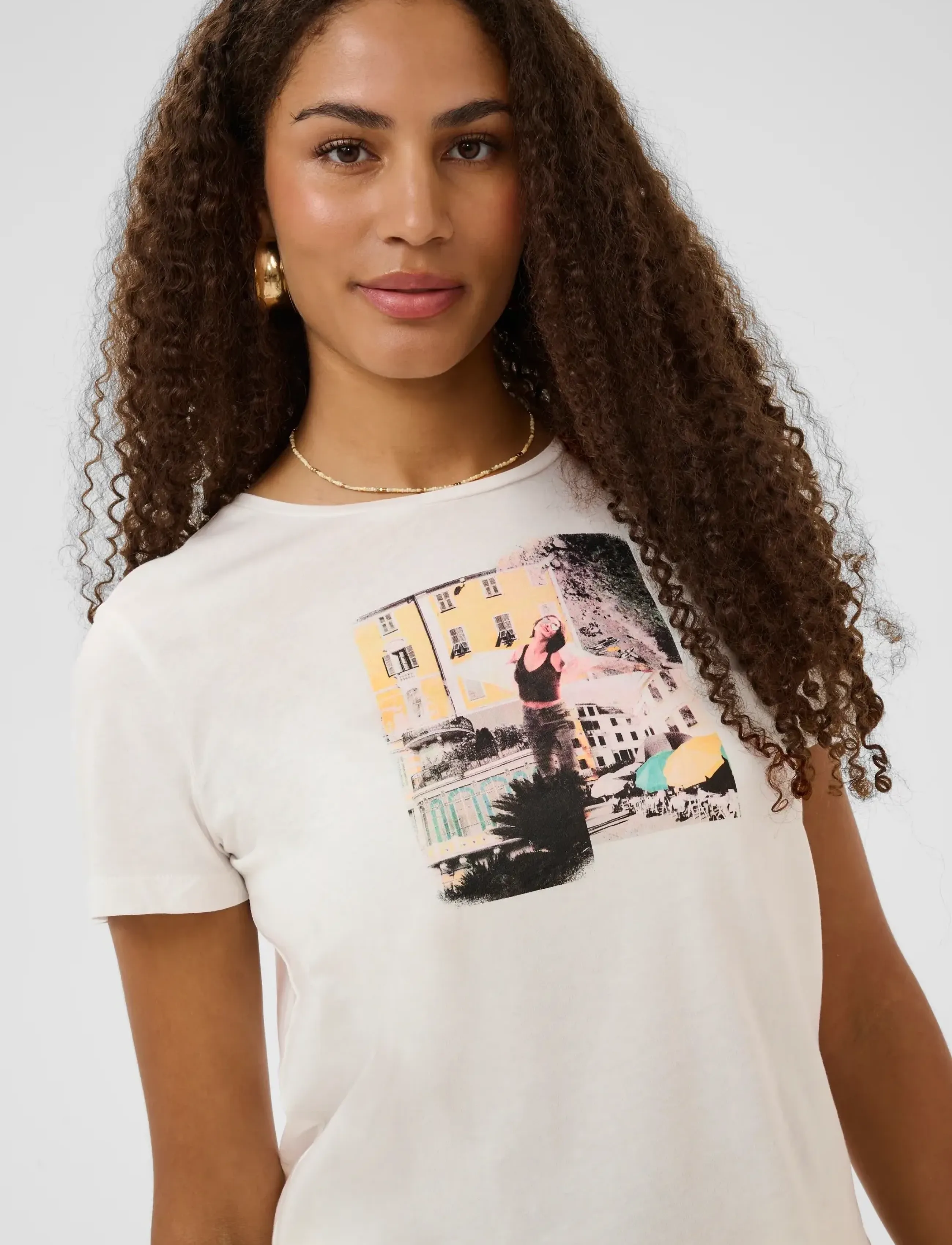 Cream - CRStrina T-Shirt - t-särgid - lemon aqua riviera collage - 4