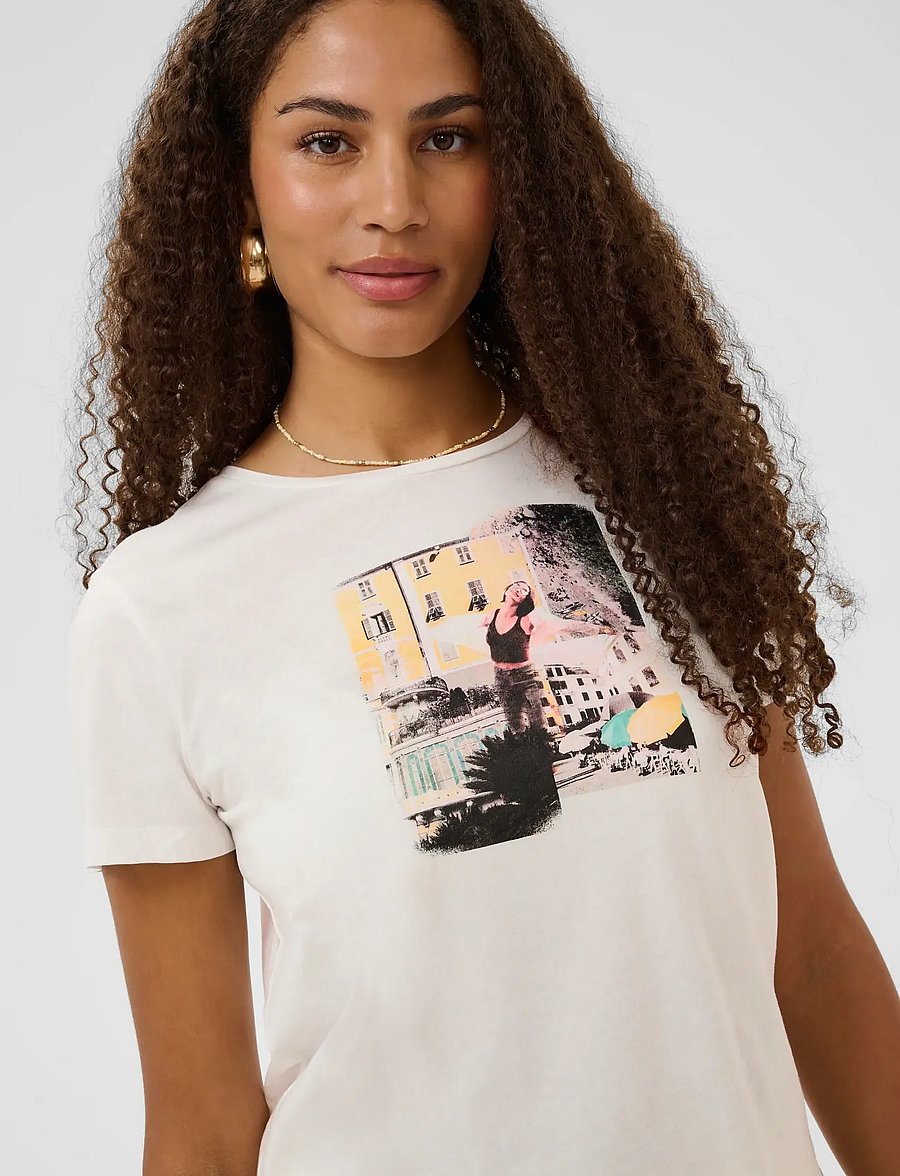Cream - CRStrina T-Shirt - t-shirts - lemon aqua riviera collage - 4