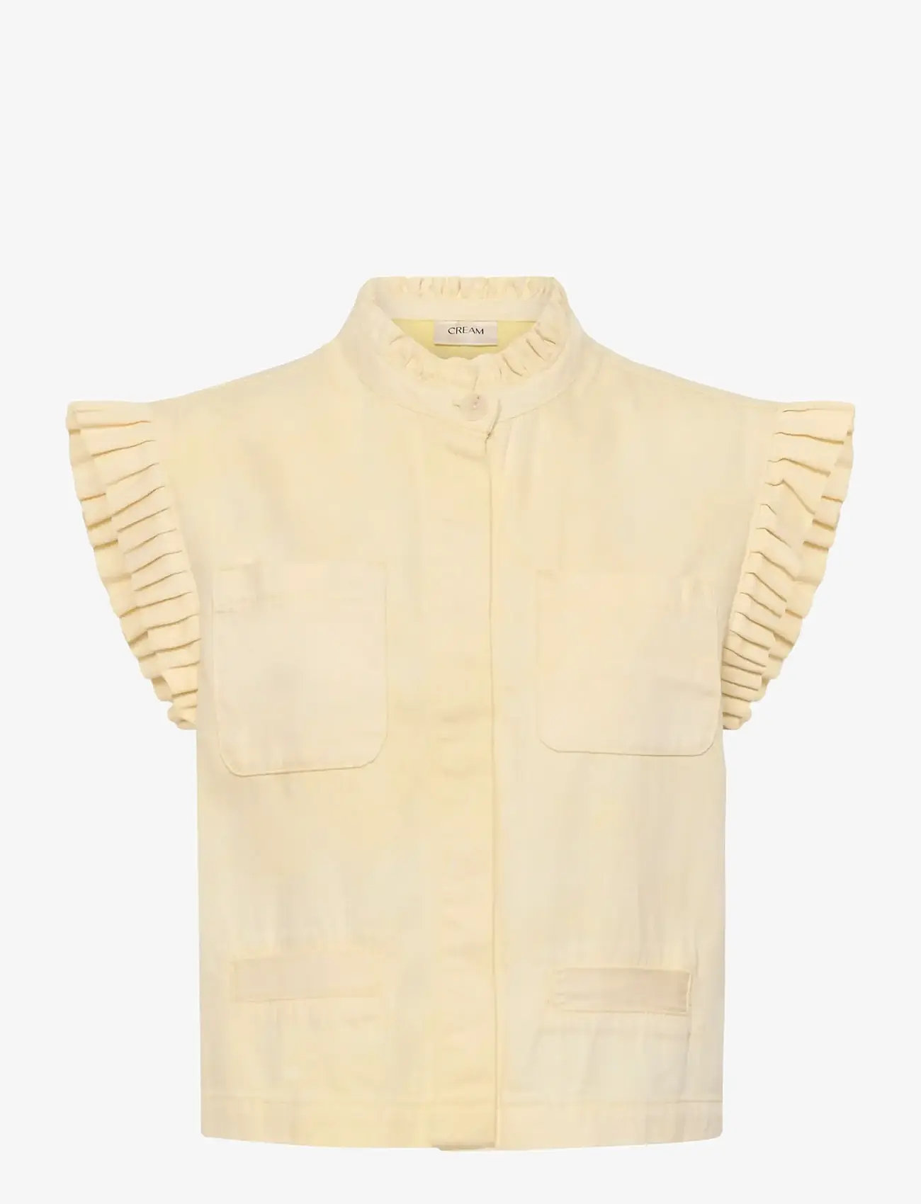 Cream - CRLorra Waistcoat - kortærmede skjorter - lemon meringue melange - 1