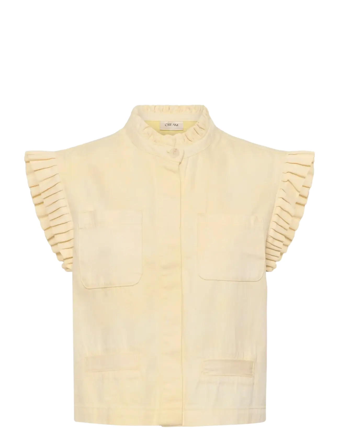 Cream CRLorra Waistcoat - Blouses & Overhemden - LEMON MERINGUE MELANGE / yellow