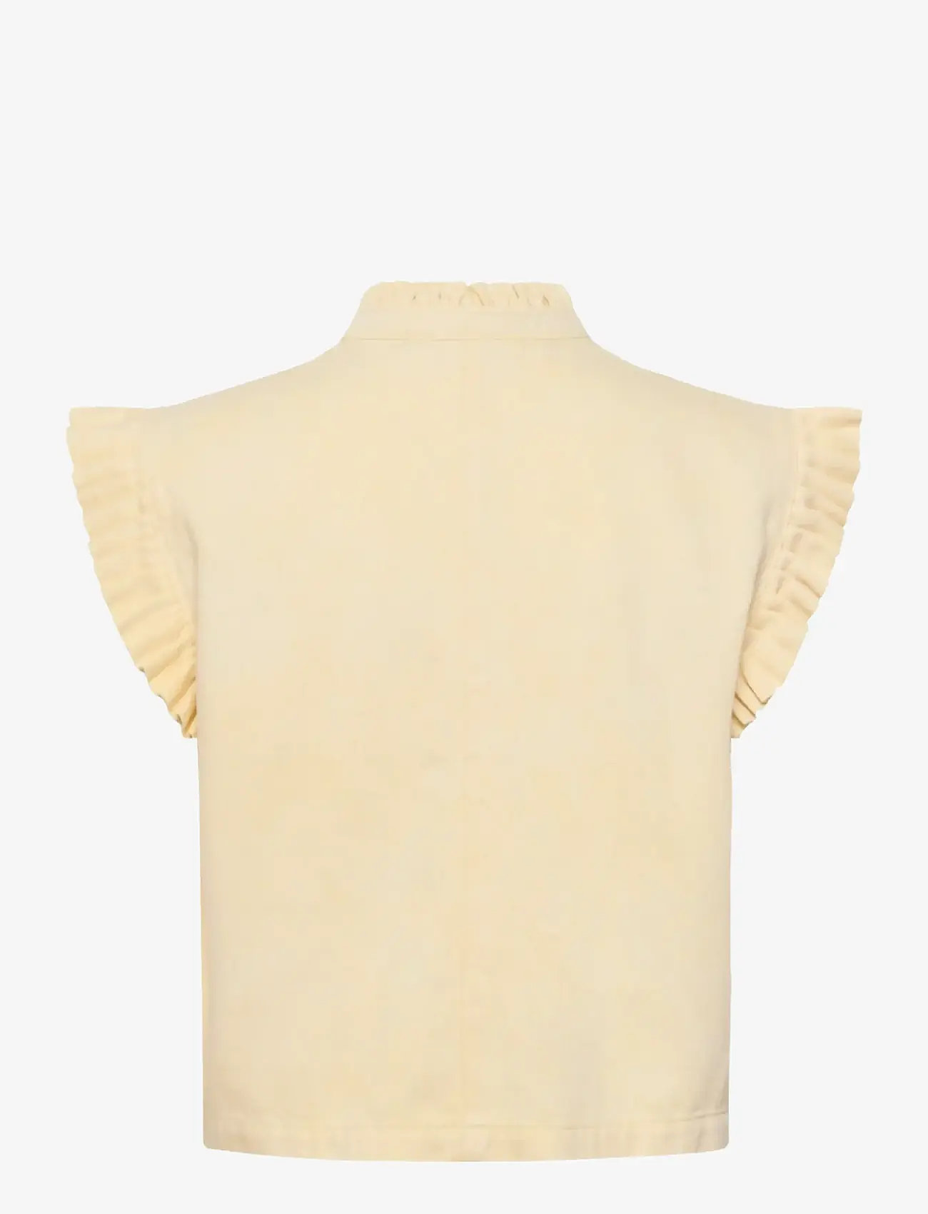 Cream - CRLorra Waistcoat - kortærmede skjorter - lemon meringue melange - 2