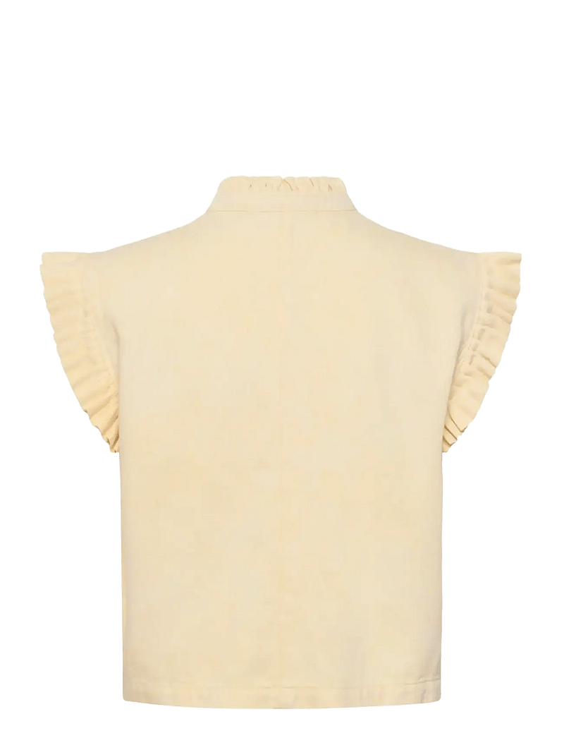 Cream - CRLorra Waistcoat - kortærmede skjorter - lemon meringue melange - 2