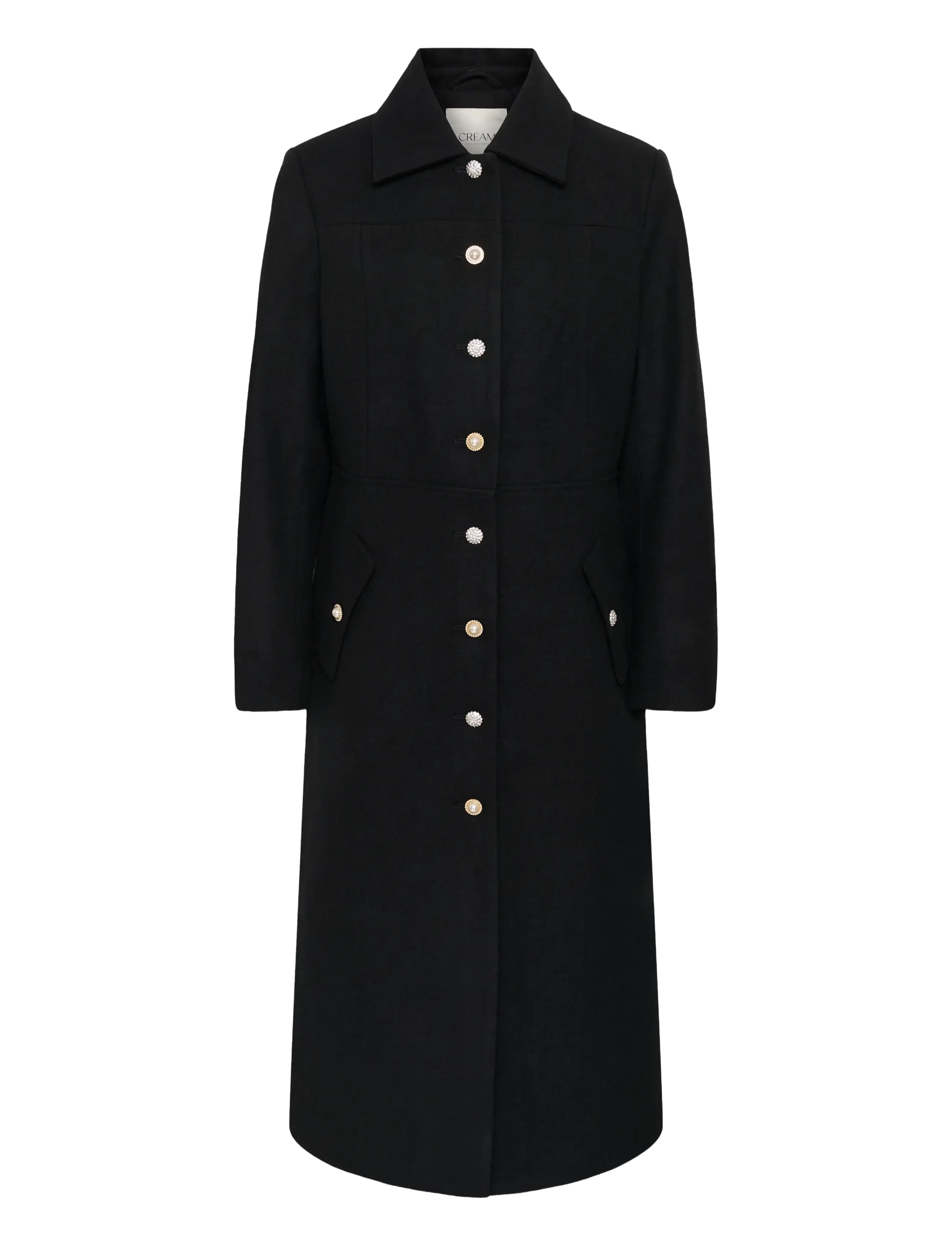 Cream CRTolsa Long Coat - Kläder - PITCH BLACK / black