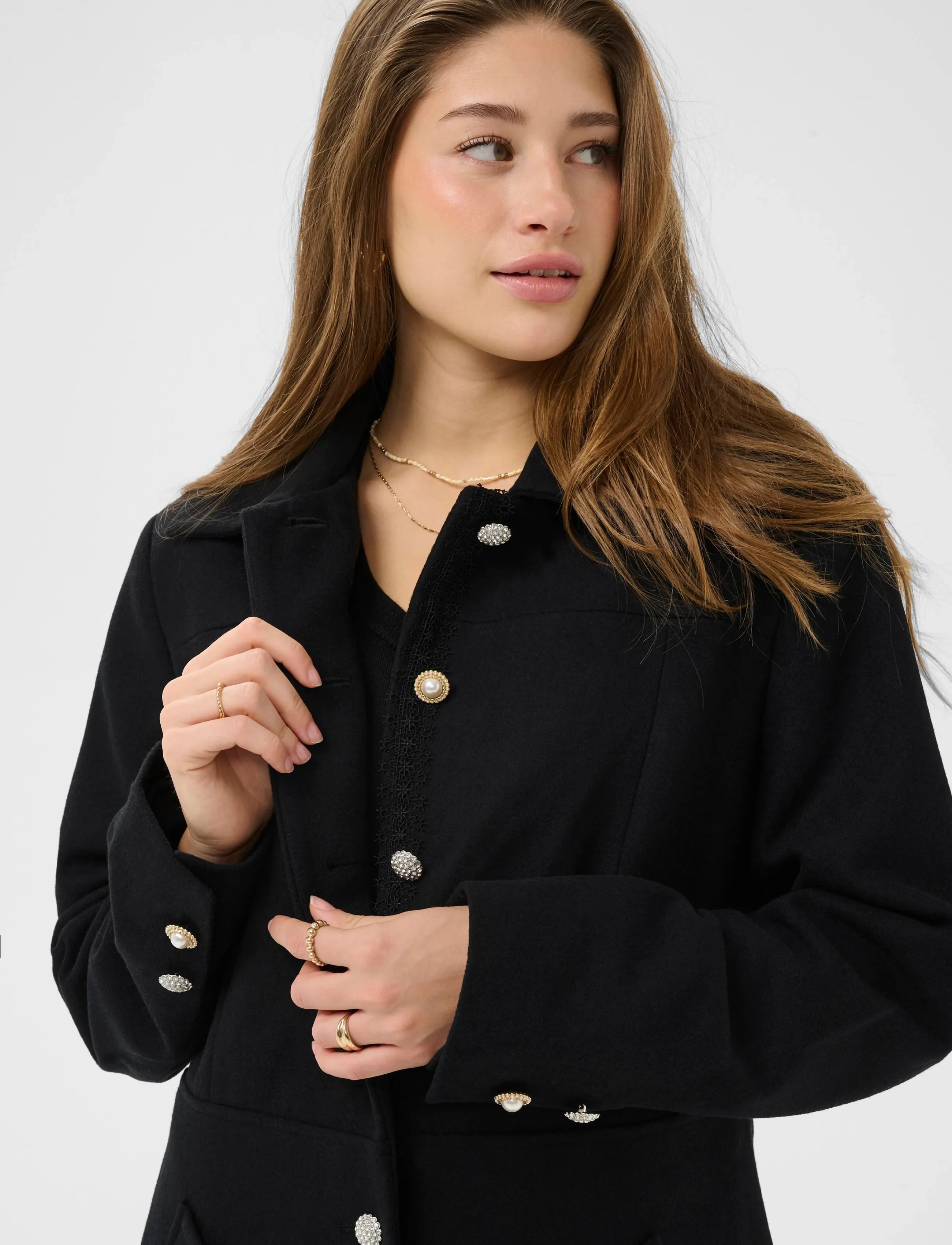 Cream - CRTolsa Long Coat - pitch black - 4