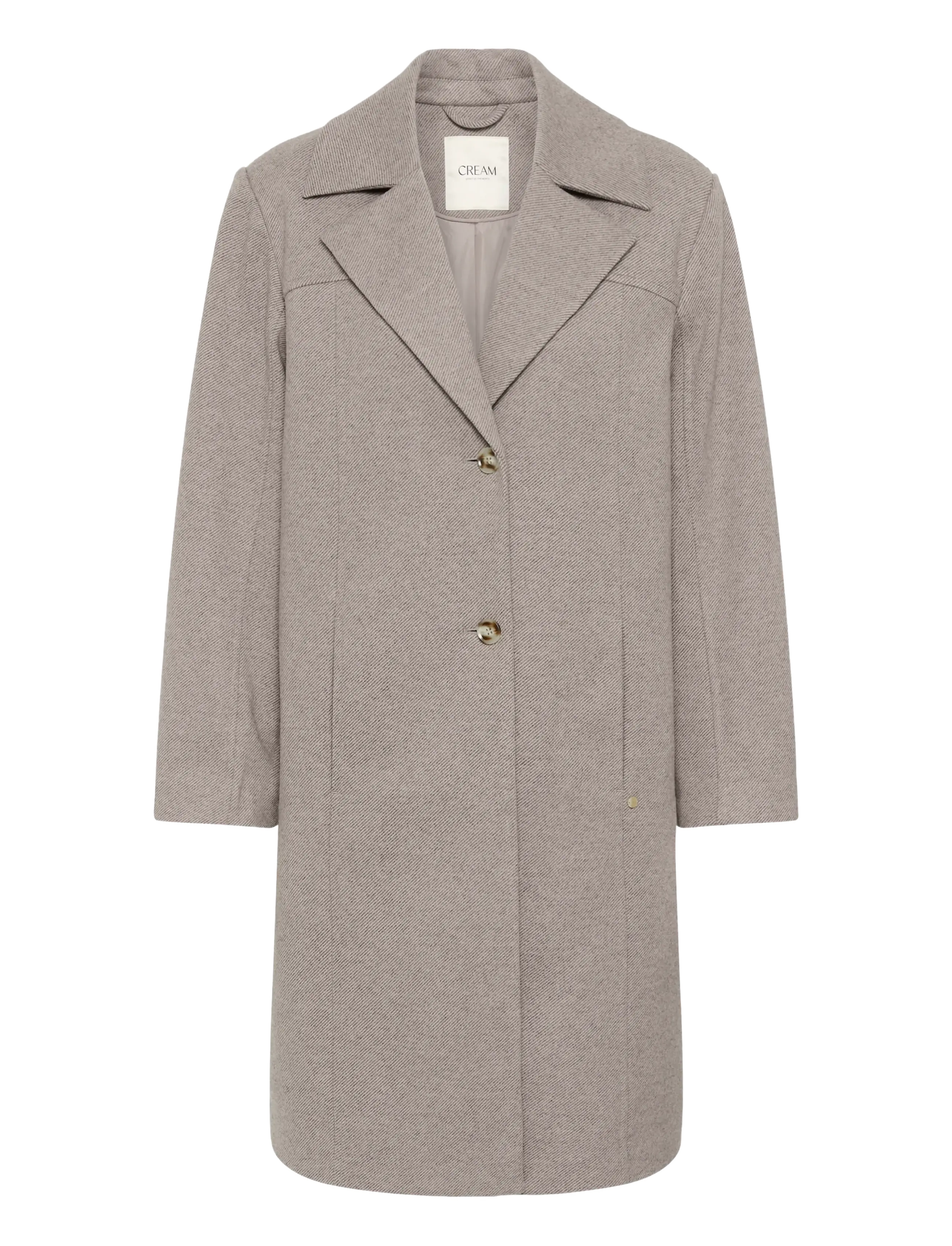 Cream CRJaze Long Coat - Kläder - BROWN LENTIL MELANGE / beige