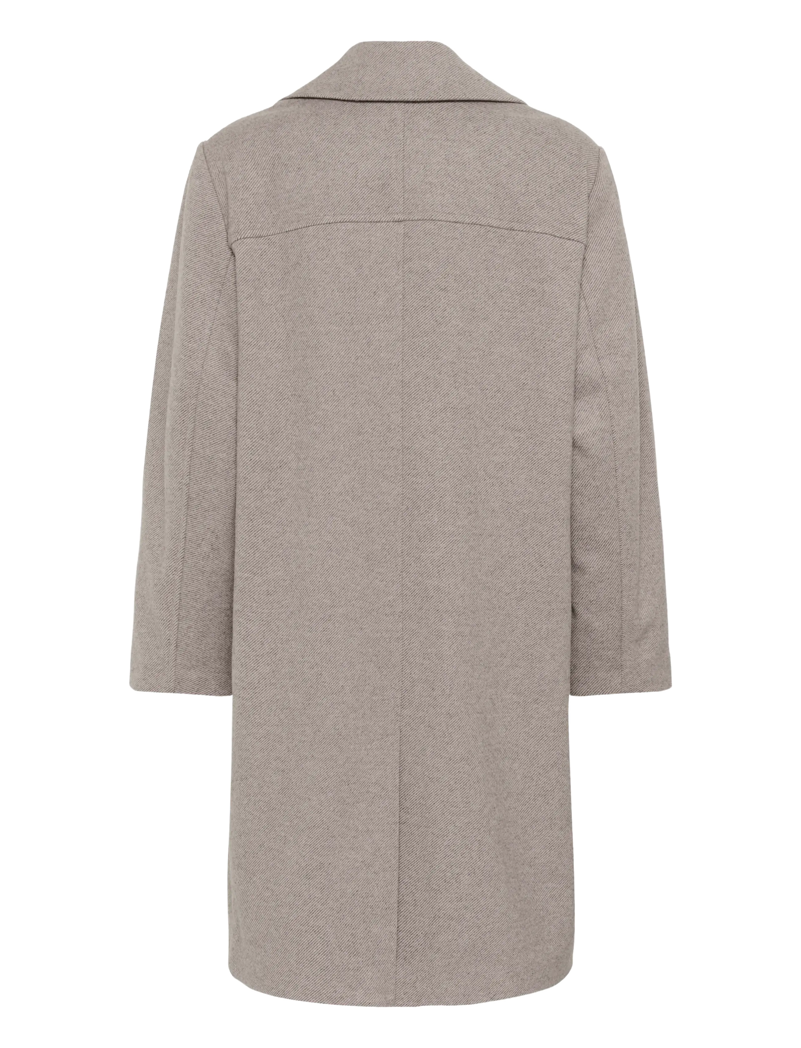 Cream - CRJaze Long Coat - brown lentil melange - 1