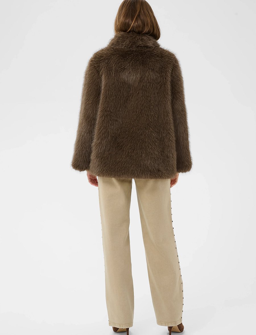 Cream - CRDrama Jacket - faux fur - shaved chocolate - 4