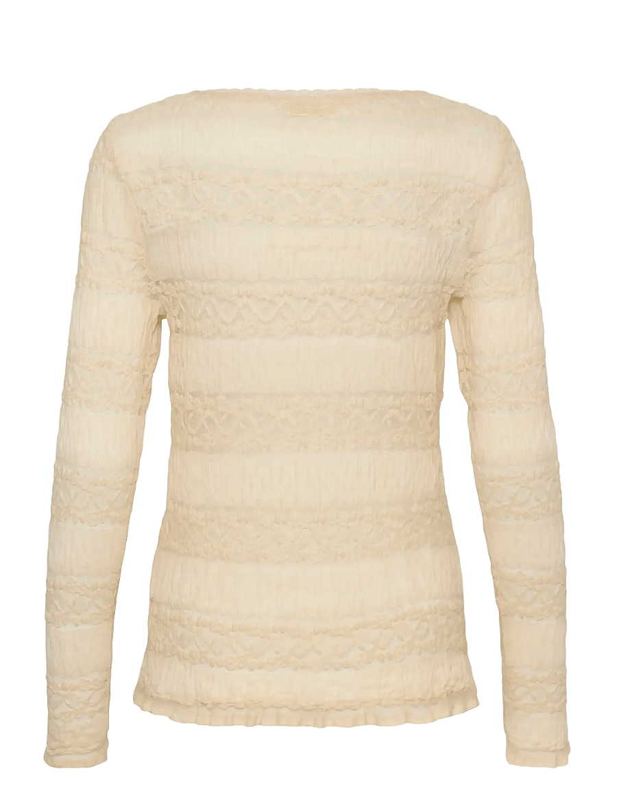 Cream - CRRosel T-Shirt - langärmlige tops - bleached sand - 2