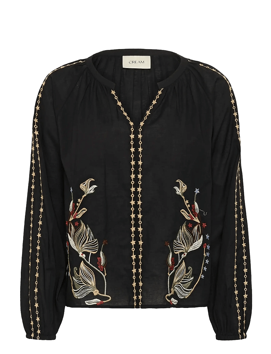 Cream - CRReno Blouse - palaidinės ilgomis rankovėmis - pitch black - 1