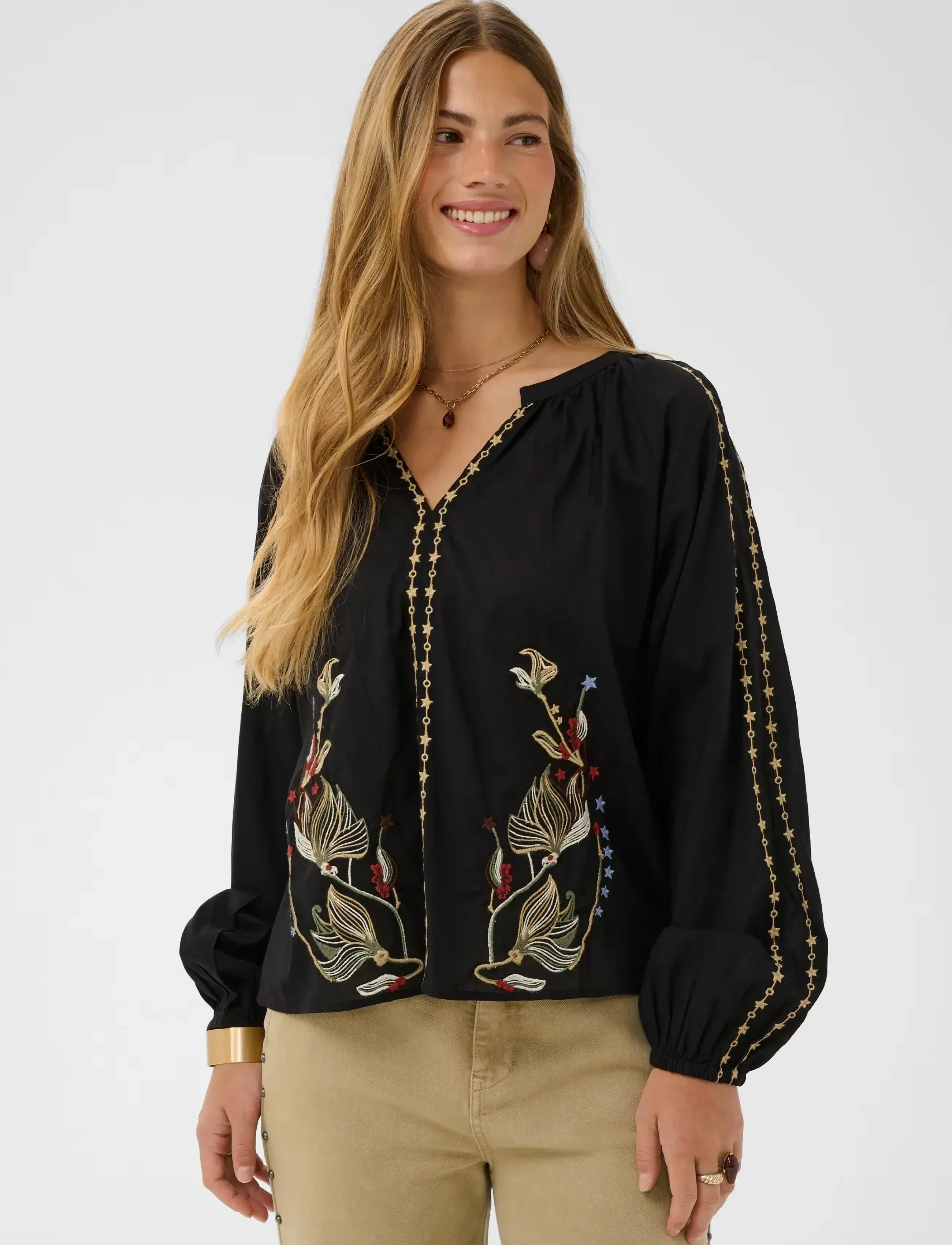 Cream Crreno Blouse, 40, Black, Bluser > Langærmede, Dame