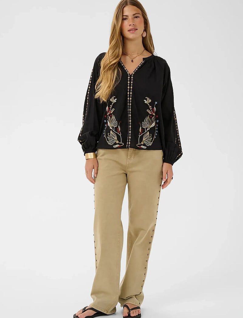Cream - CRReno Blouse - langærmede bluser - pitch black - 3