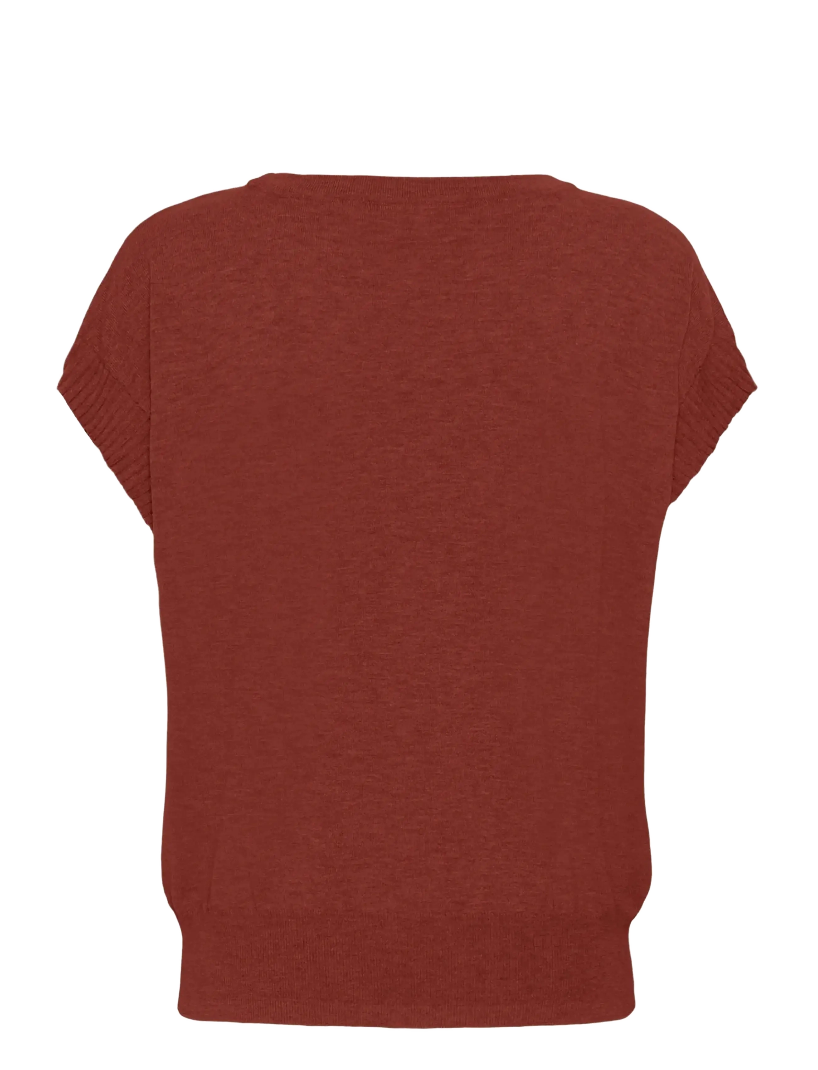 Cream - CRDela Knit Slipover w Deco - strikkegensere - brandy snifter - 2
