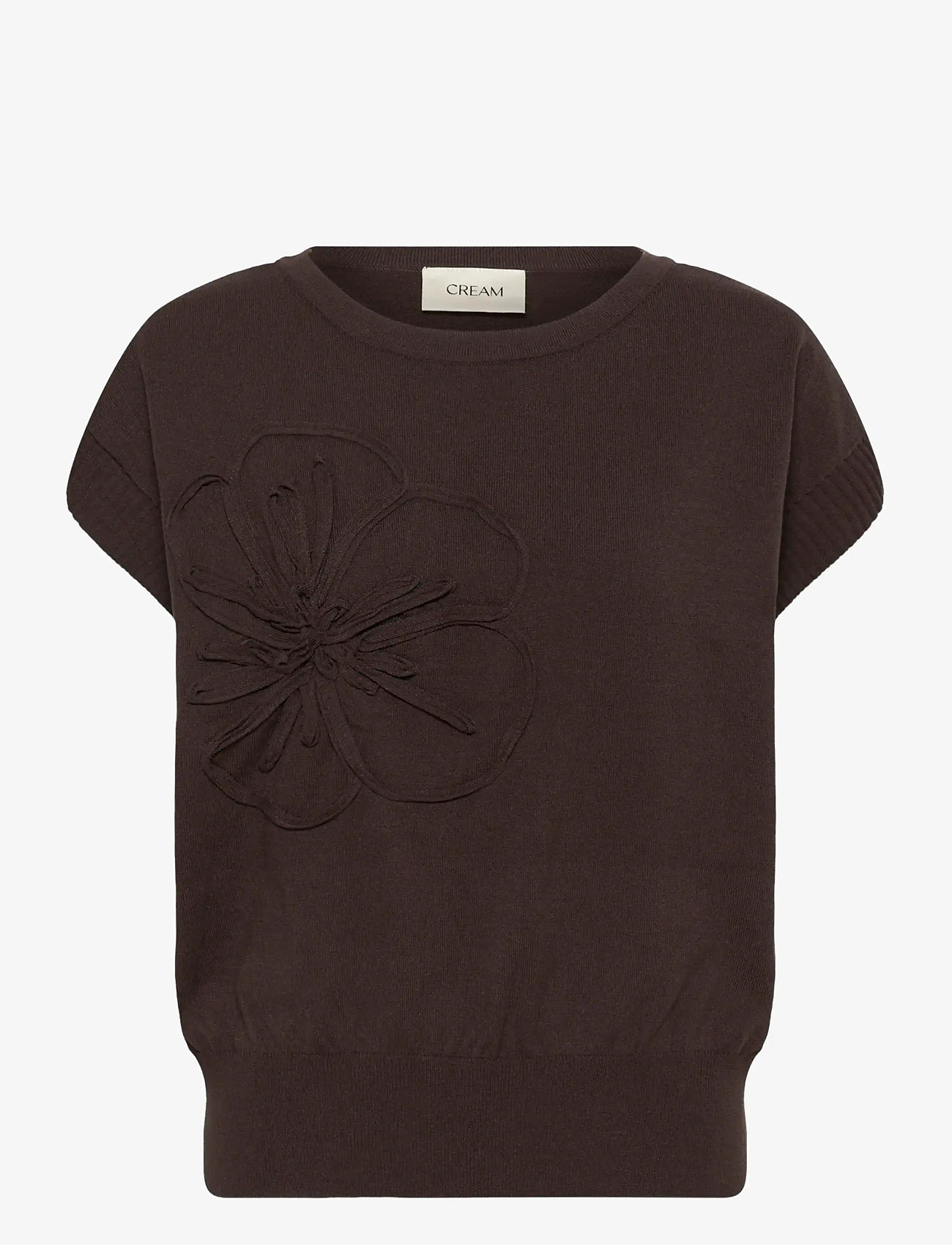 Cream - CRDela Knit Slipover w Deco - striktrøjer - java - 1