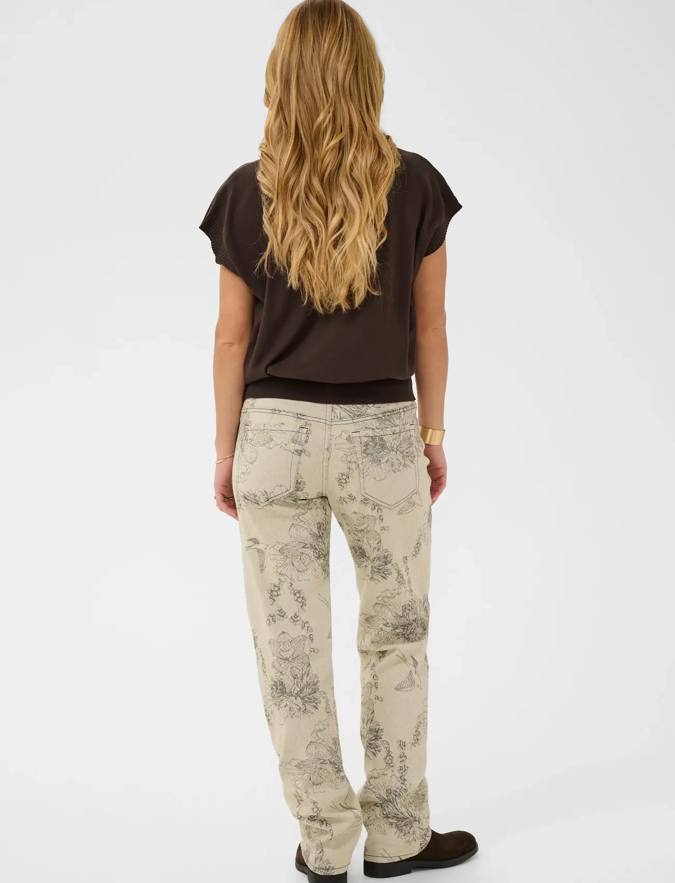 Cream - CRDela Knit Slipover w Deco - jumpers - java - 4