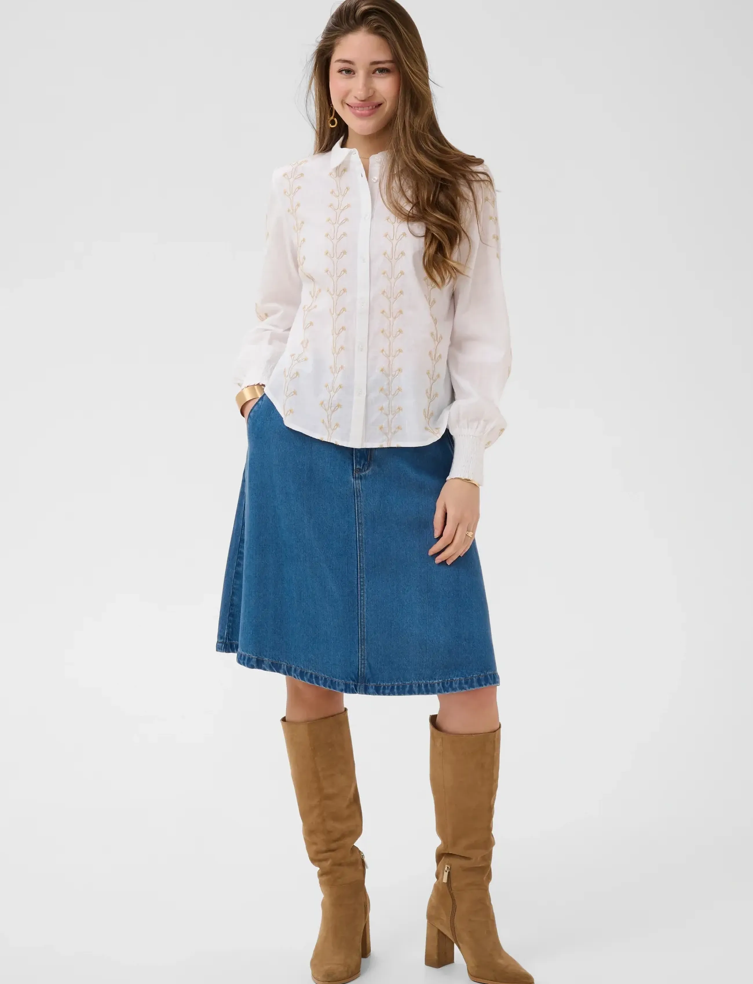Cream - CRTracy Shirt - snow white - 3