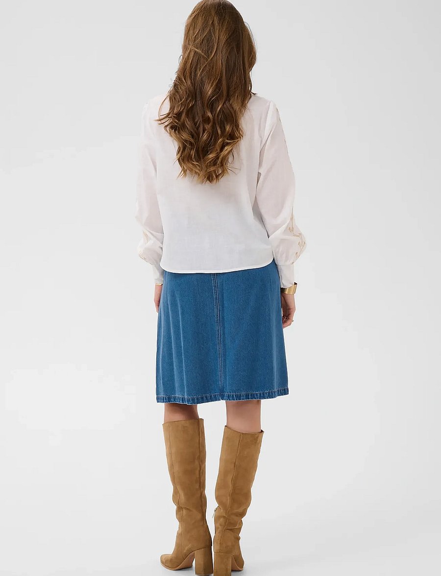 Cream - CRTracy Shirt - long-sleeved shirts - snow white - 4