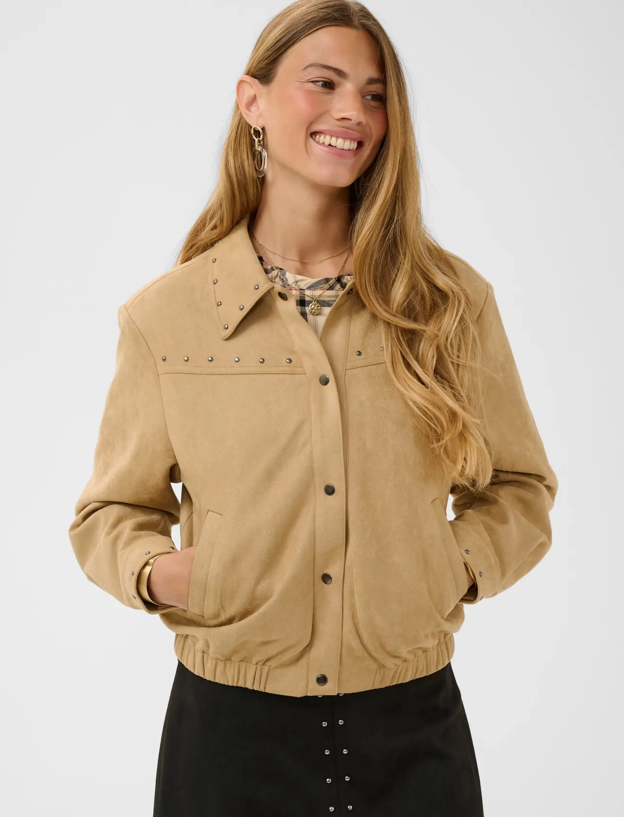 Cream Crwinny Jacket, 36, Beige, Jakker > Bomberjakker, Dame