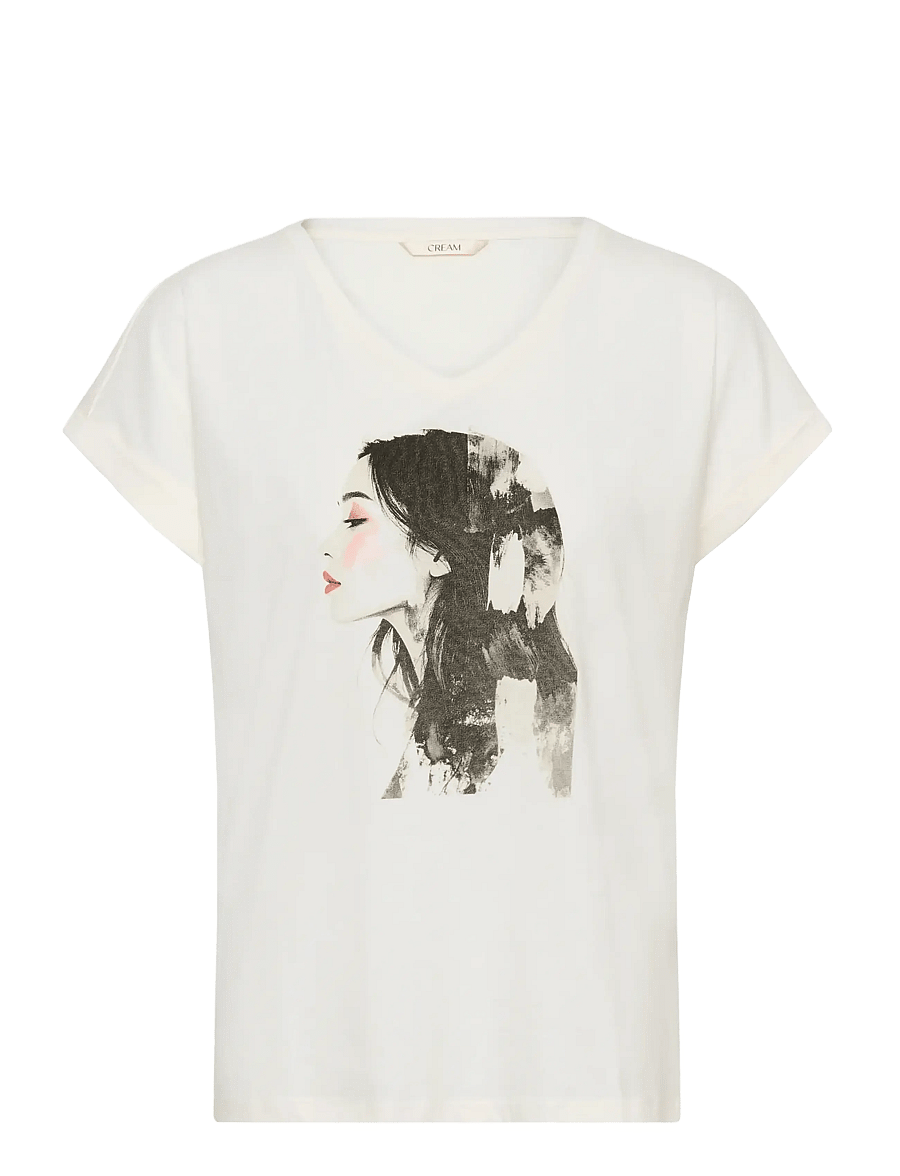 Cream - CRYing T-Shirt - t-shirts - artistic paint grey woman - 1