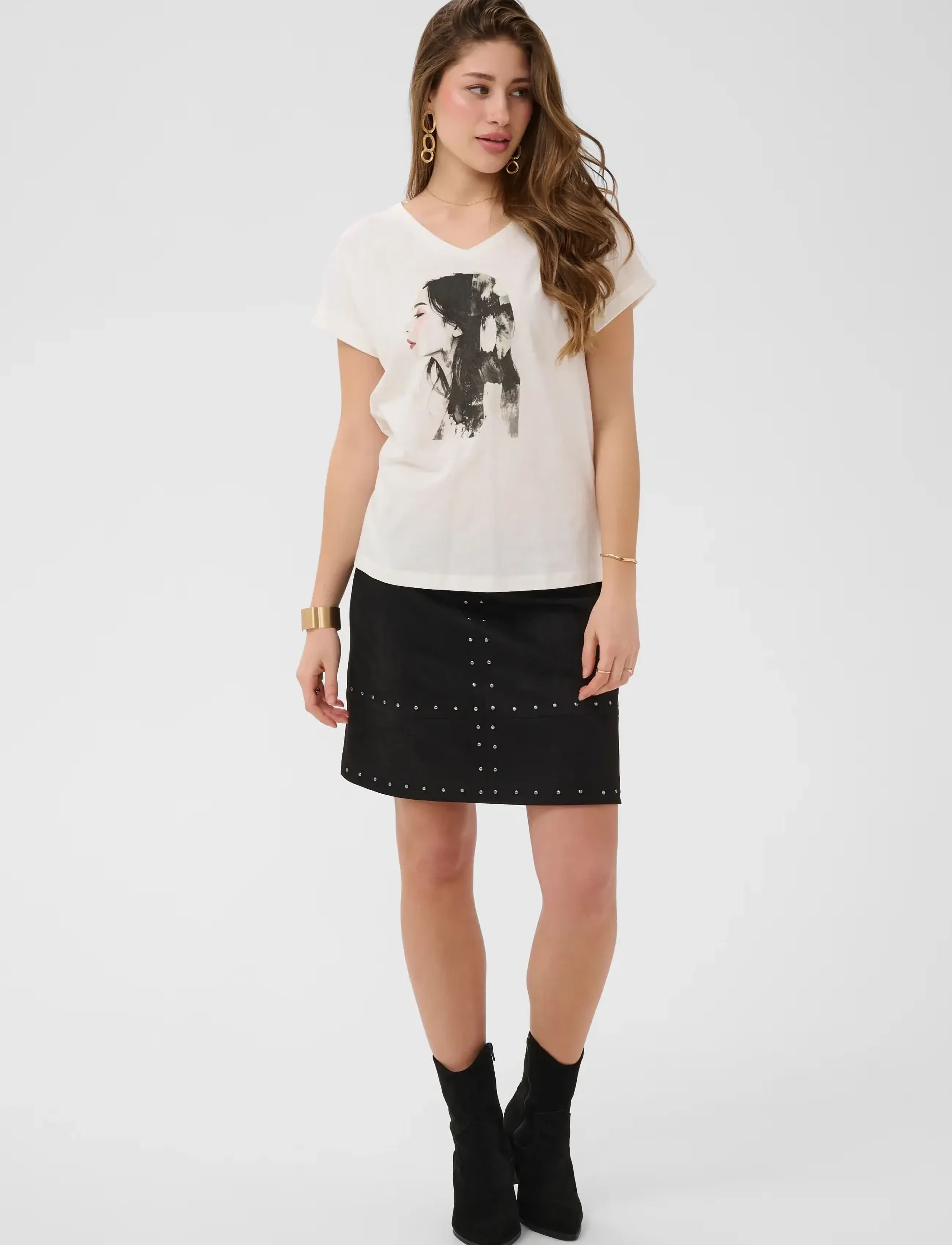 Cream - CRYing T-Shirt - t-shirts - artistic paint grey woman - 3