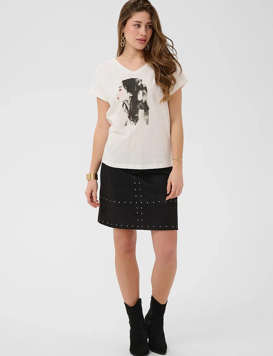 Cream - CRYing T-Shirt - t-shirts - artistic paint grey woman - 3