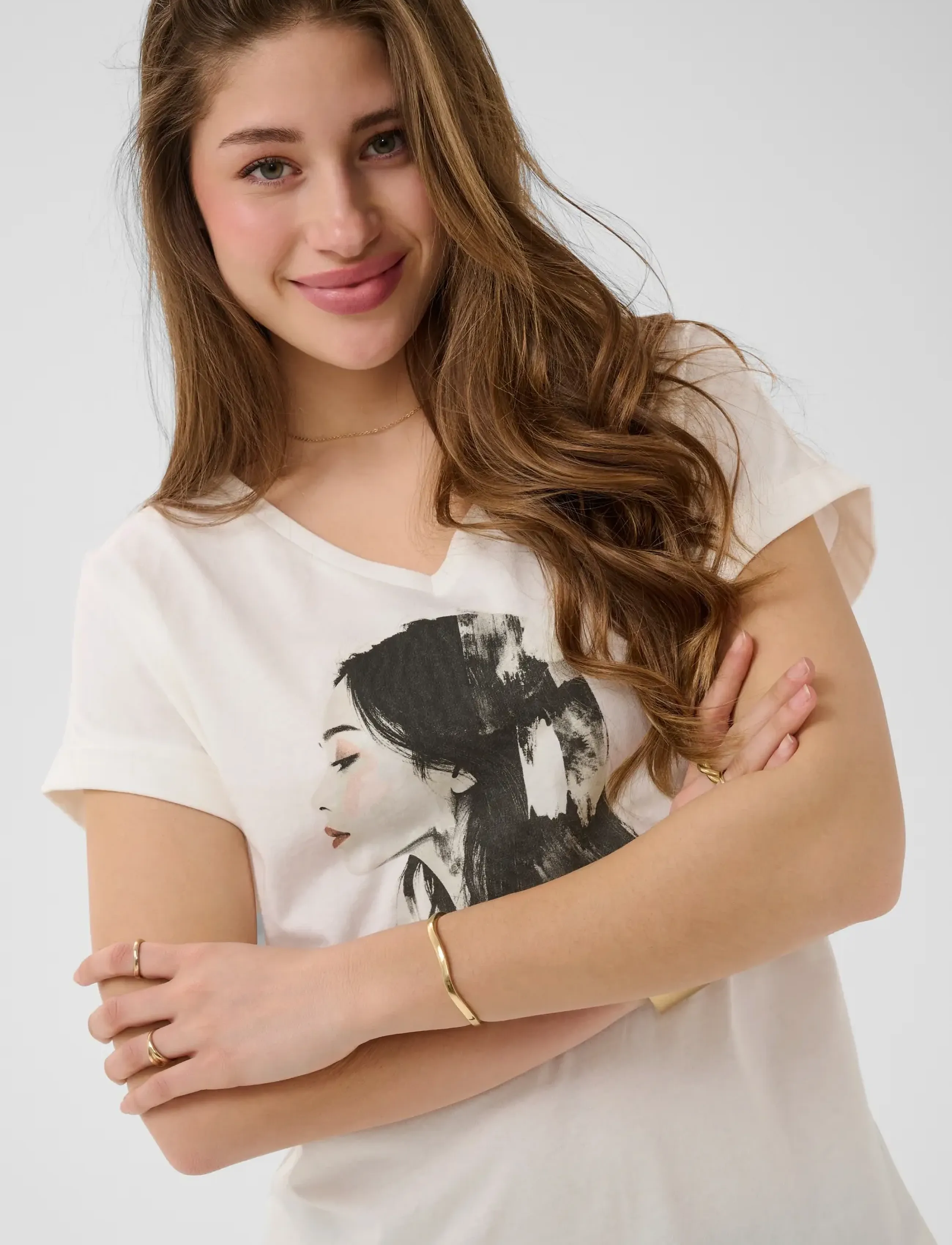 Cream - CRYing T-Shirt - t-shirts - artistic paint grey woman - 5