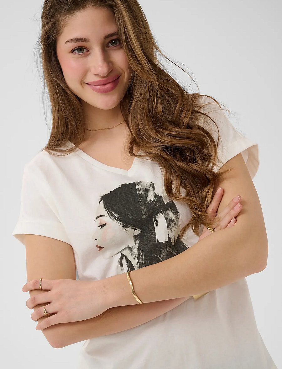 Cream - CRYing T-Shirt - t-shirts - artistic paint grey woman - 5