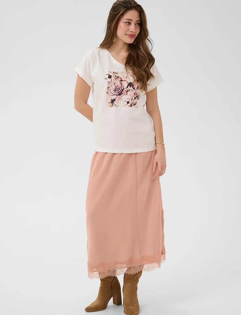 Cream - CRYing T-Shirt - t-shirts - beige flower collage - 3