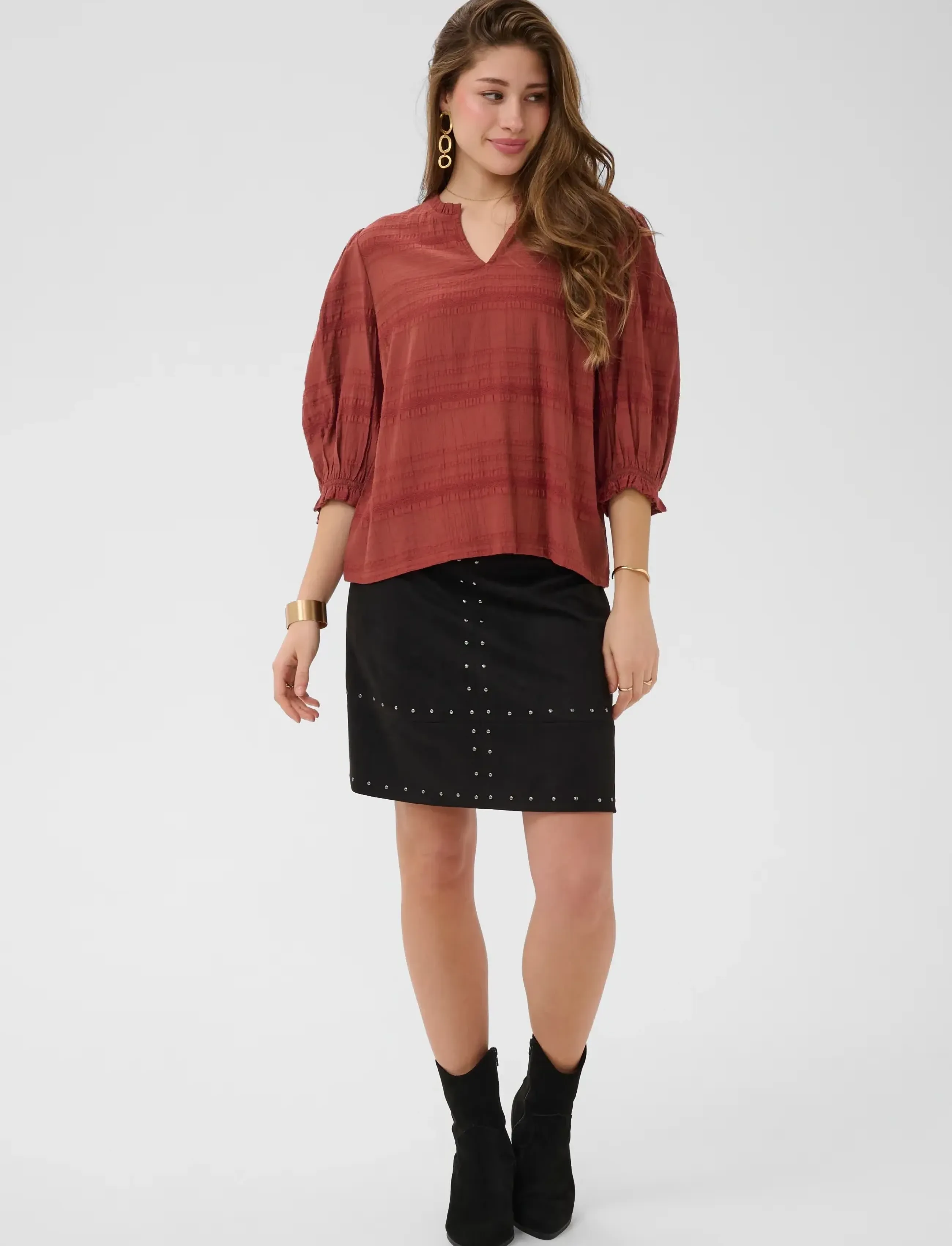 Cream - CRLyc Blouse - langärmlige hemden - brandy snifter - 3
