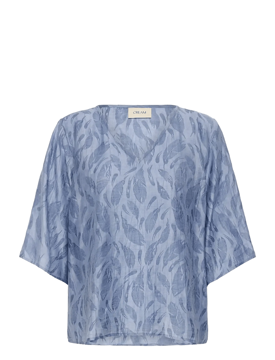Cream - CRLoui Tshirt Blouse - kortærmede bluser - stonewash - 1