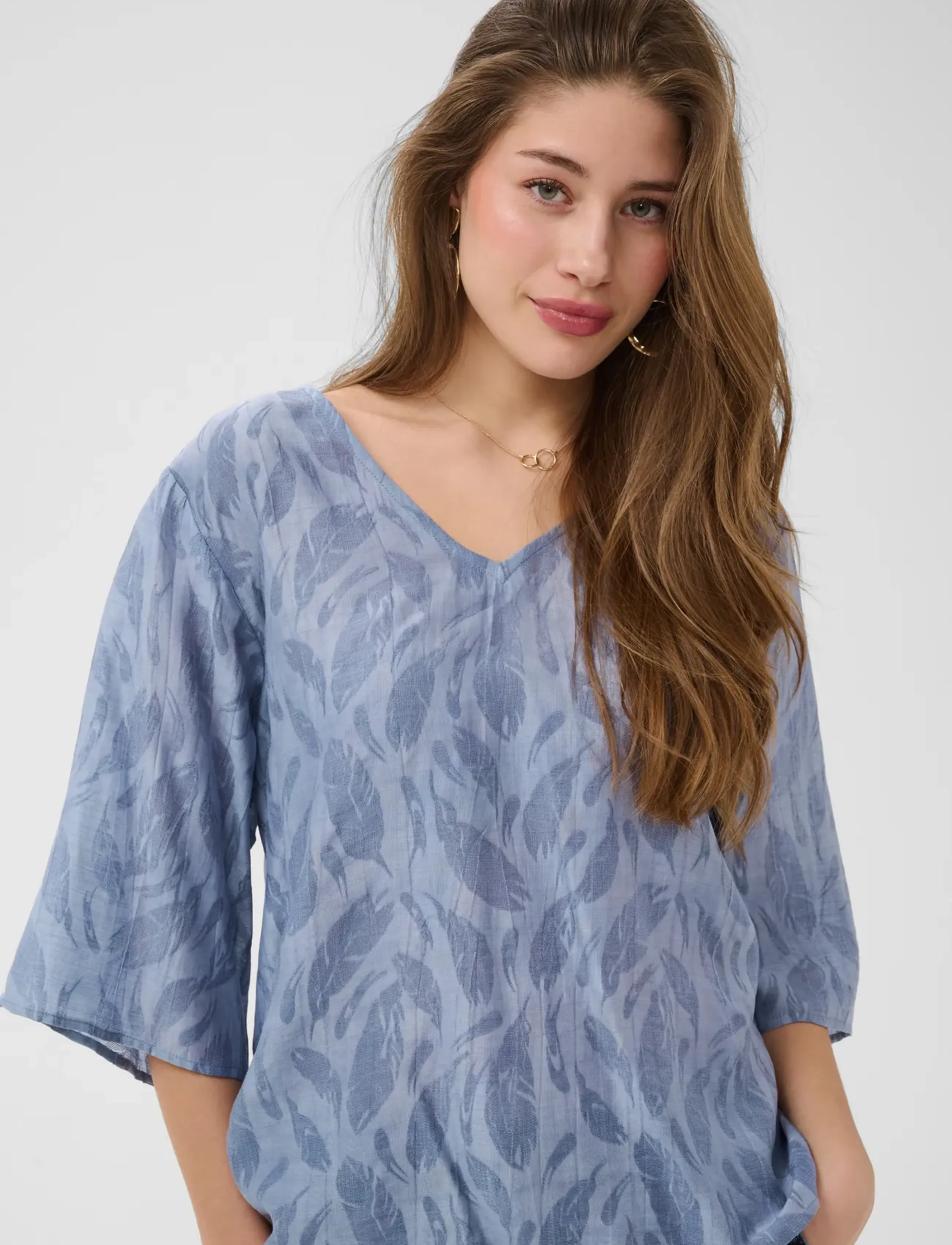 Cream - CRLoui Tshirt Blouse - stonewash - 5