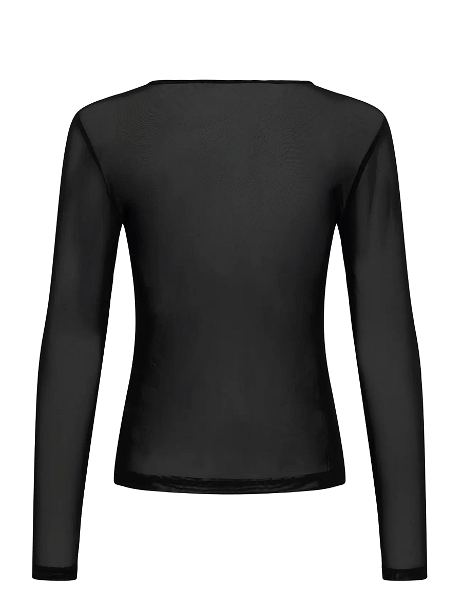Cream - CRDora LS T-Shirt - langærmede toppe - pitch black - 1