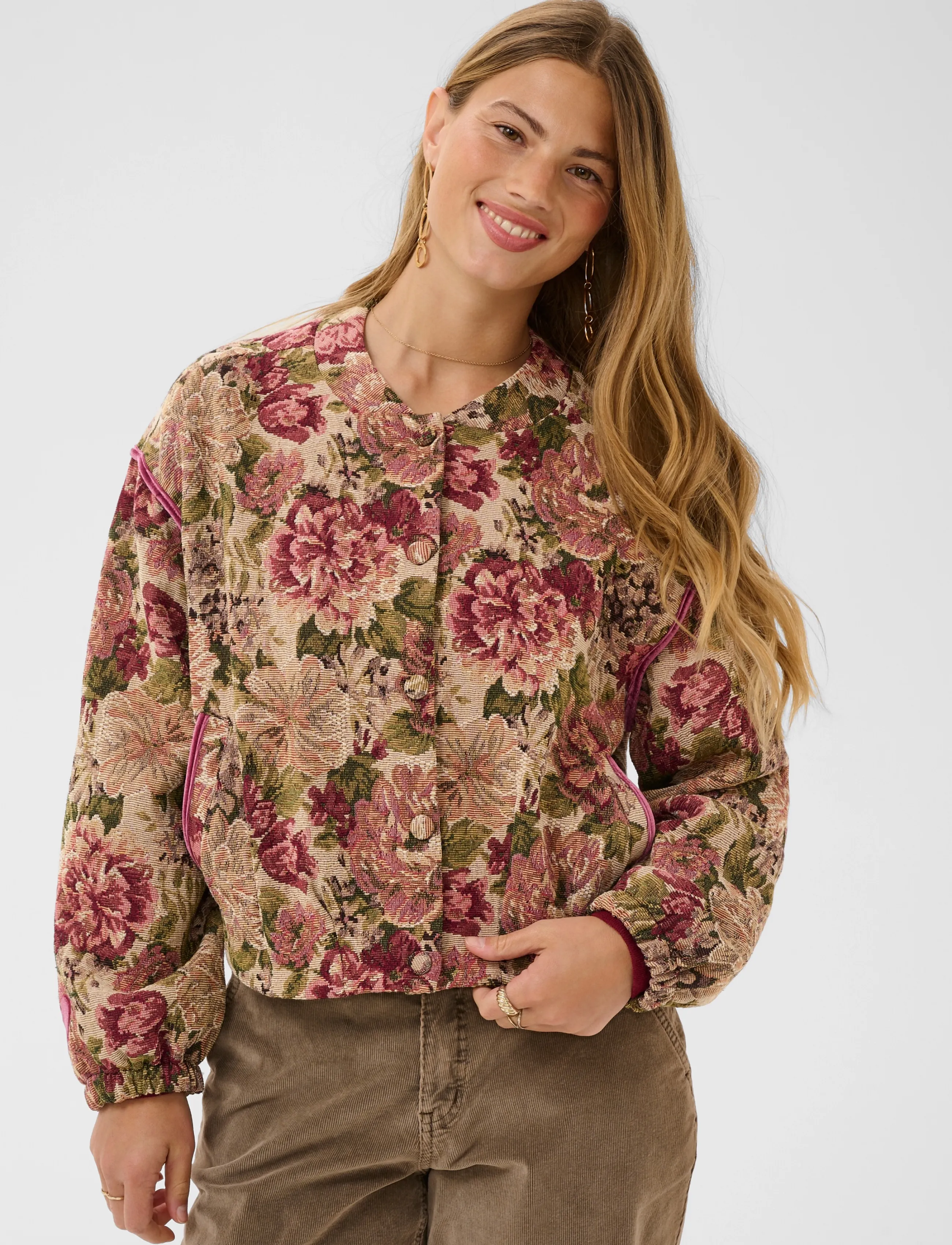 Cream - CRPetuja Jacket - bomberjakid - vintage roses - 2
