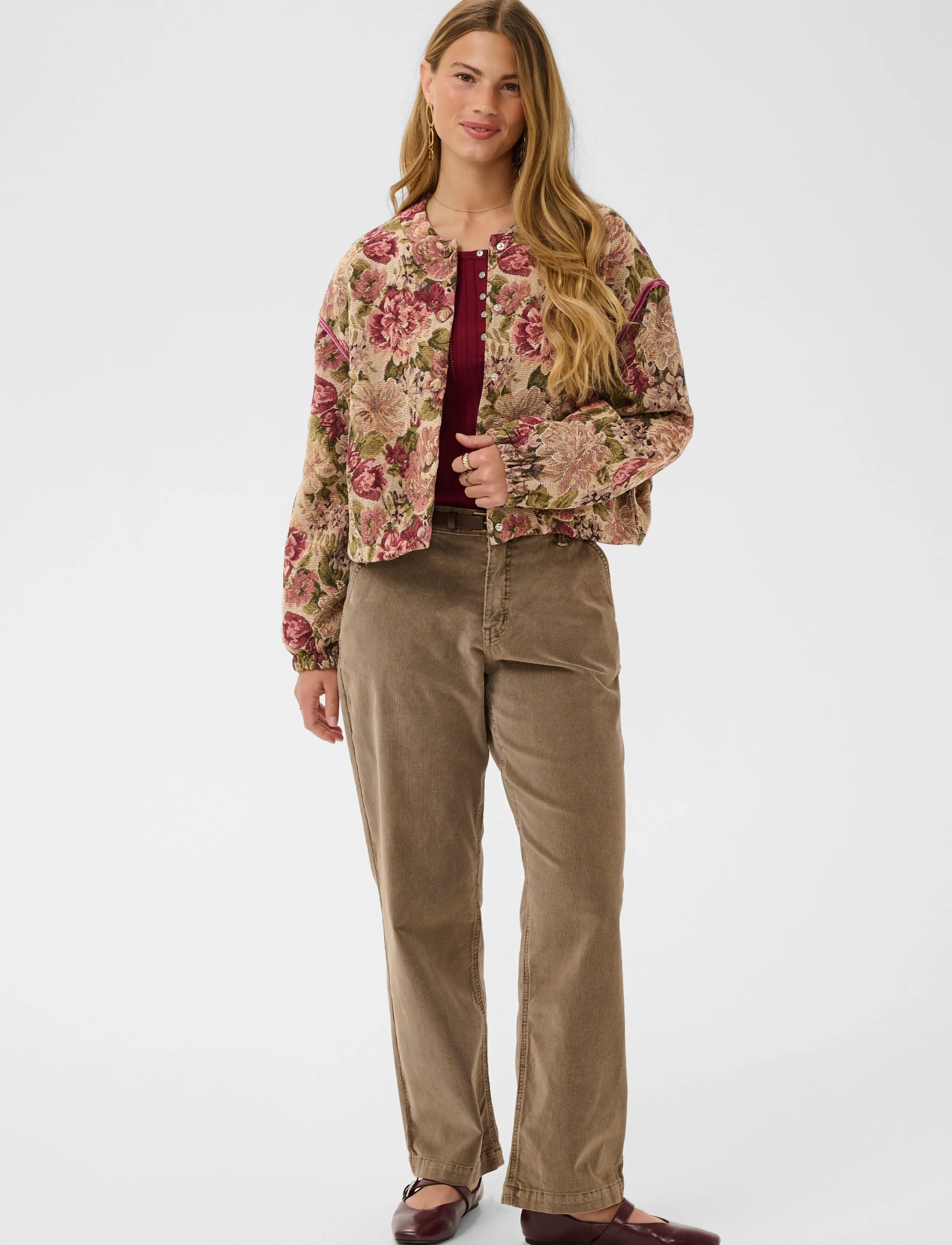 Cream - CRPetuja Jacket - bomberjakid - vintage roses - 3