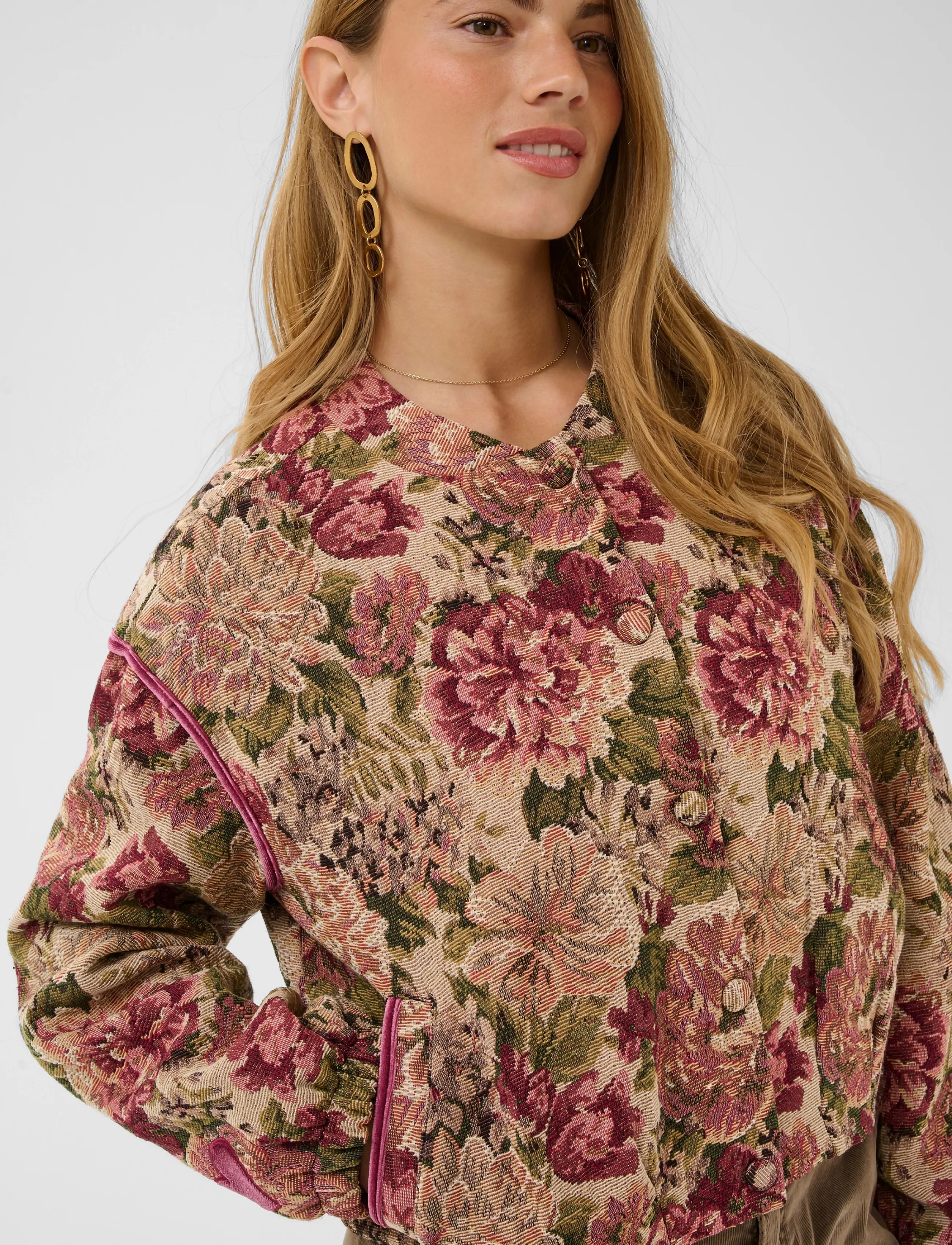 Cream - CRPetuja Jacket - bomberjakid - vintage roses - 5