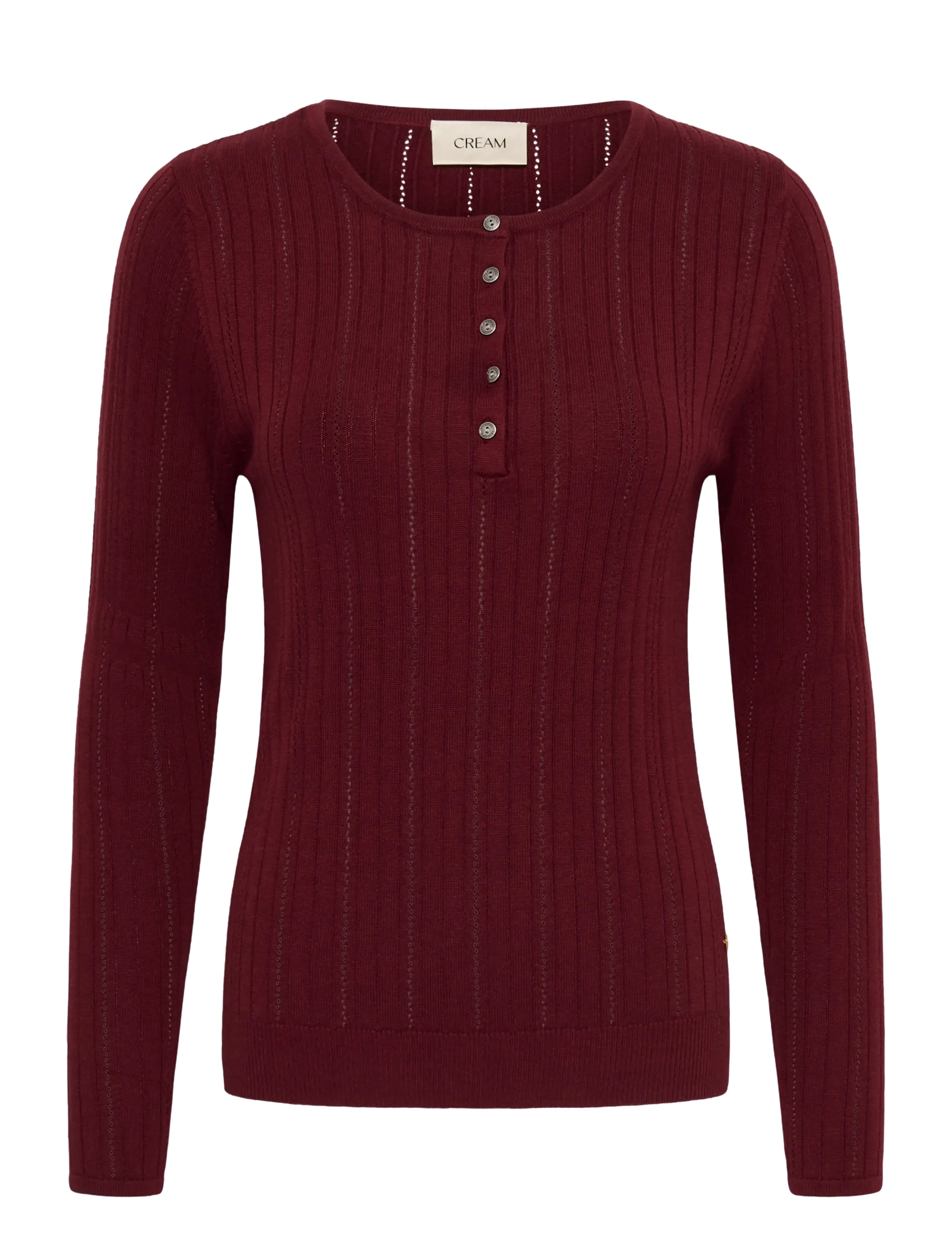 Cream CRPeloa Knit Blouse - T-Shirts & Tops - CABERNET / burgundy