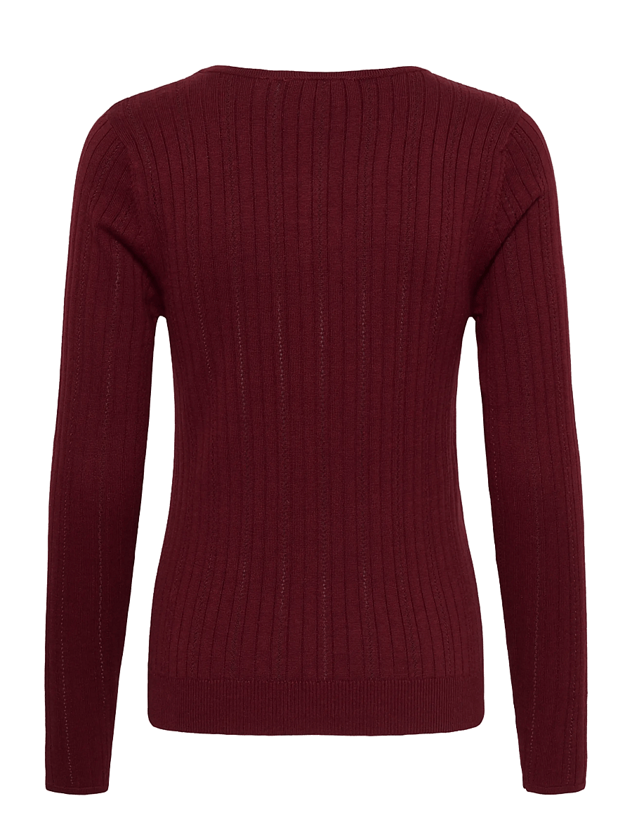 Cream - CRPeloa Knit Blouse - cabernet - 1