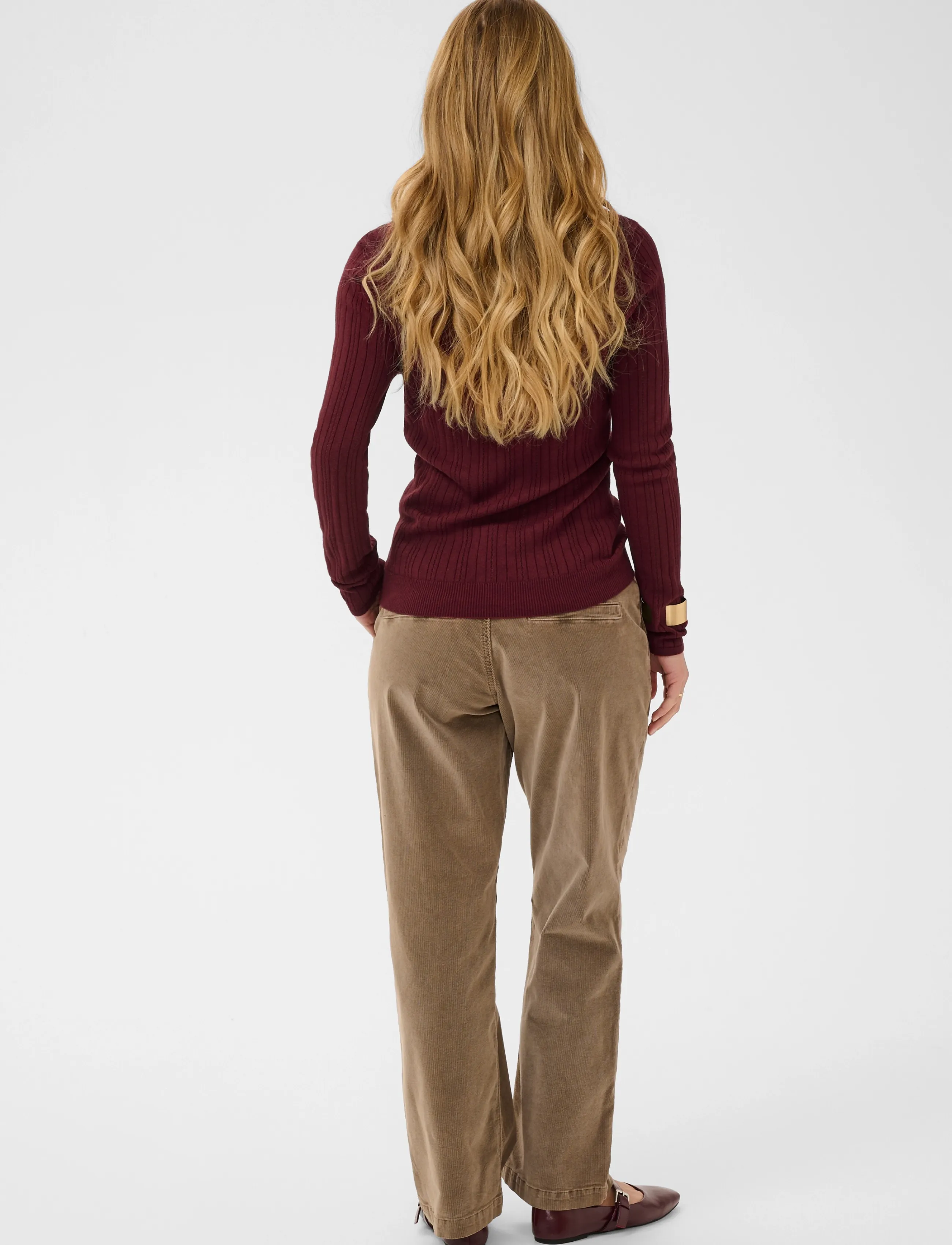 Cream - CRPeloa Knit Blouse - cabernet - 4