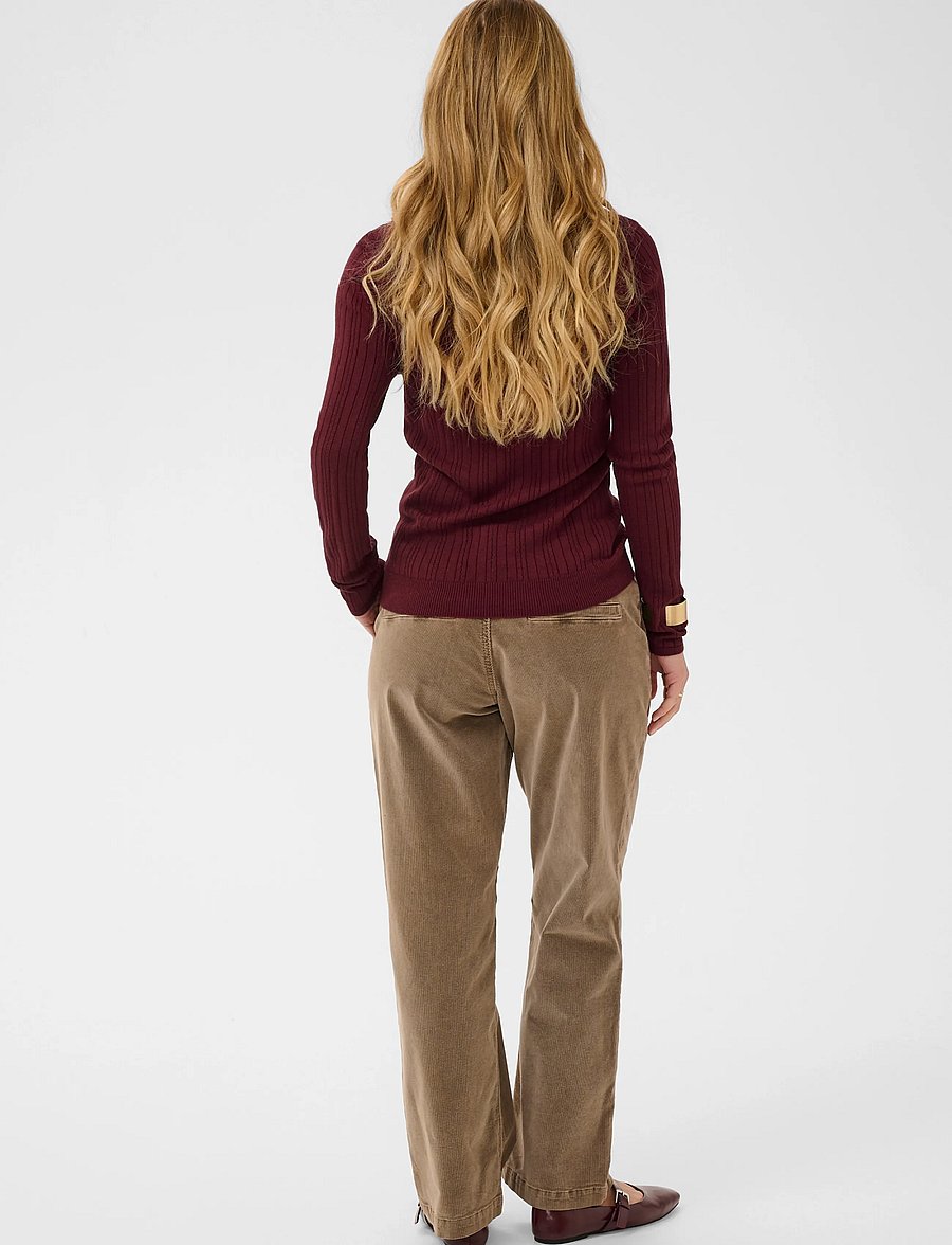 Cream - CRPeloa Knit Blouse - cabernet - 4