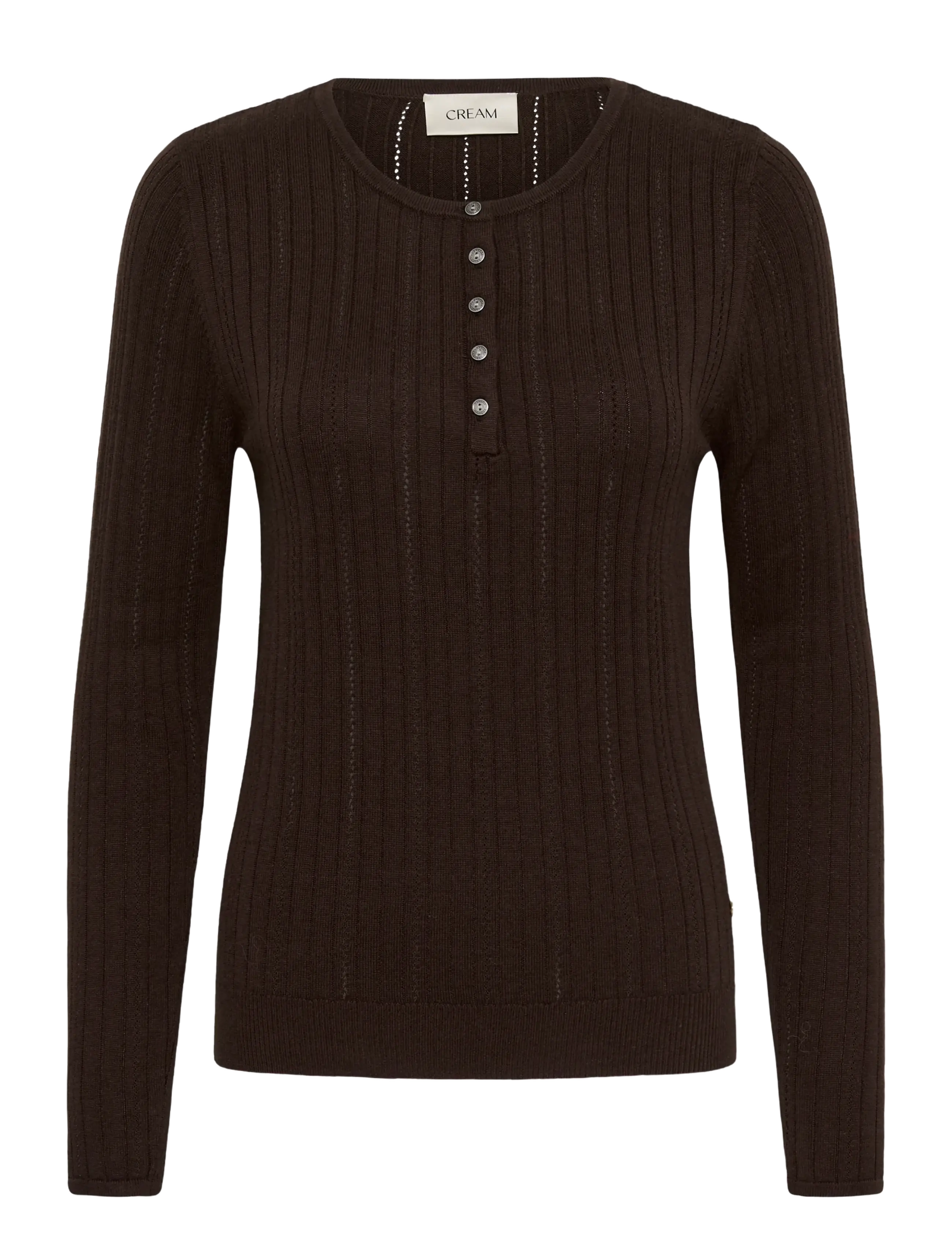Cream CRPeloa Knit Blouse - T-Shirts & Tops - JAVA / brown