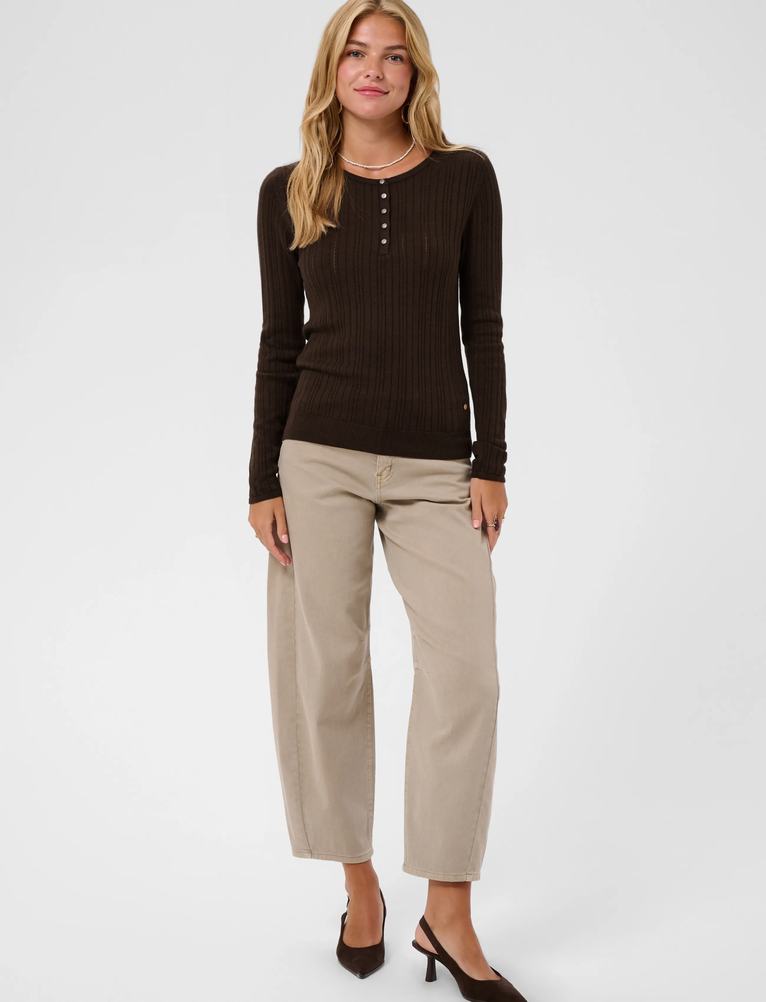 Cream - CRPeloa Knit Blouse - java - 3