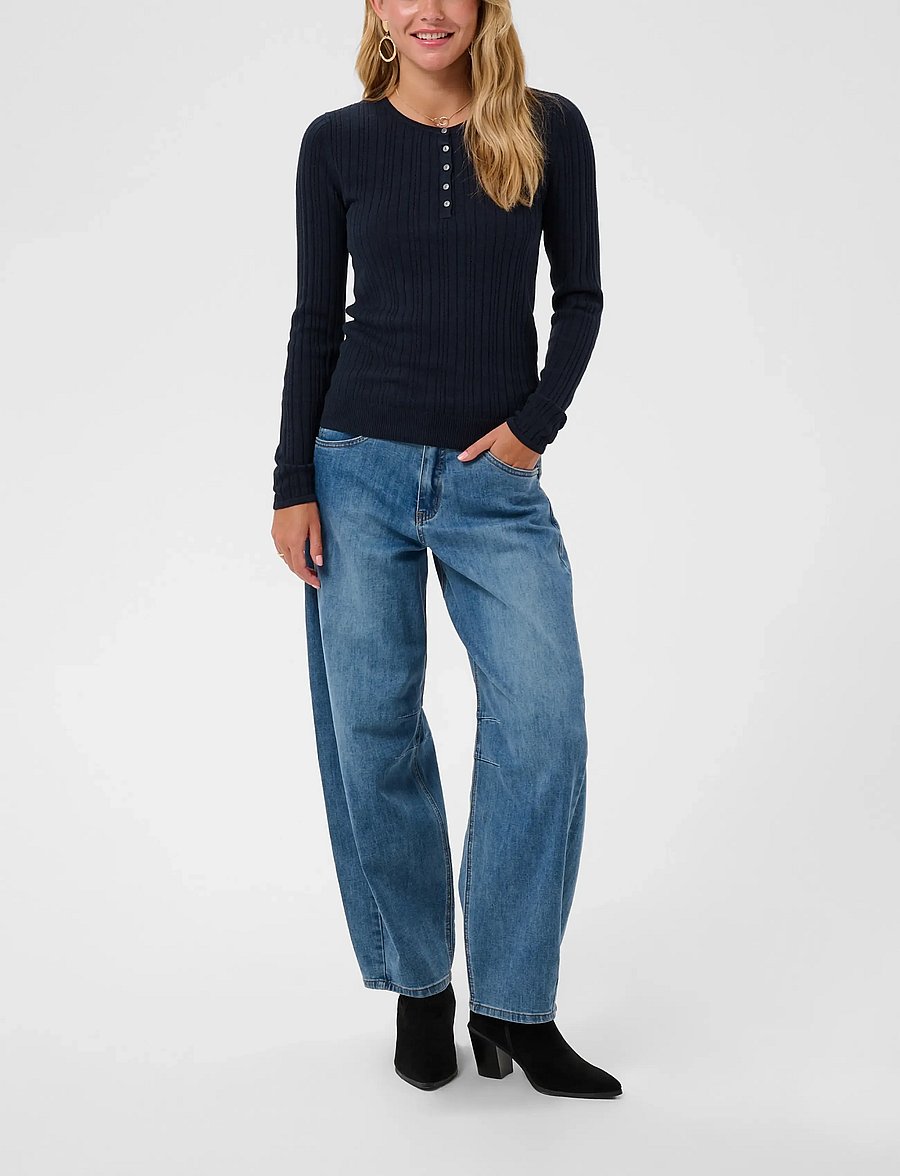 Cream - CRPeloa Knit Blouse - sky captain - 3