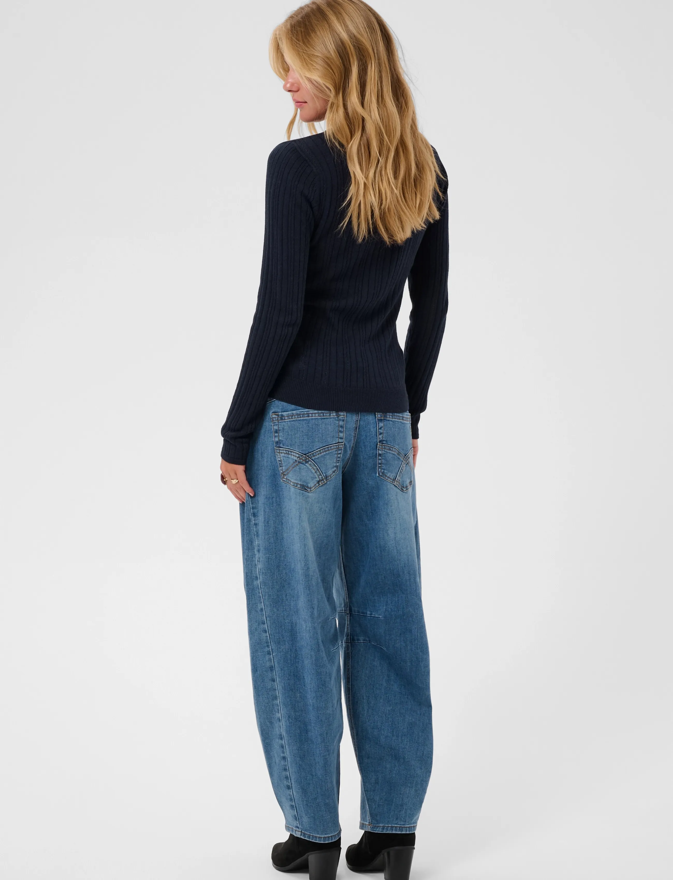 Cream - CRPeloa Knit Blouse - sky captain - 4
