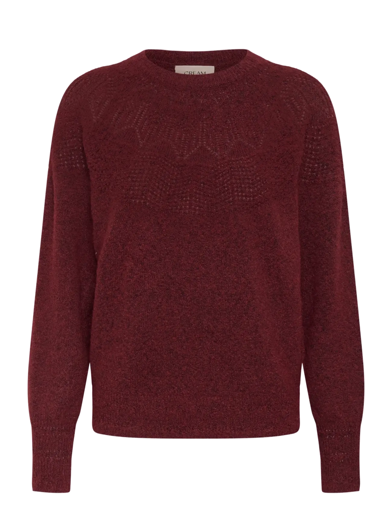 Cream Crjunah Pointelle Pullover, Pointelle Pullover, Bordeaux, Str: L