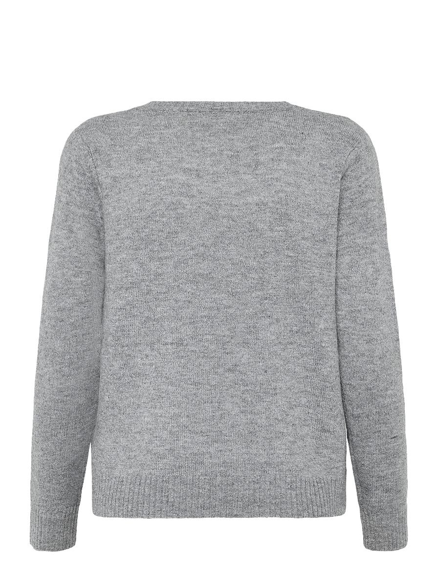 Cream - CRHope Knit Pullover - pullover - grey melange - 1