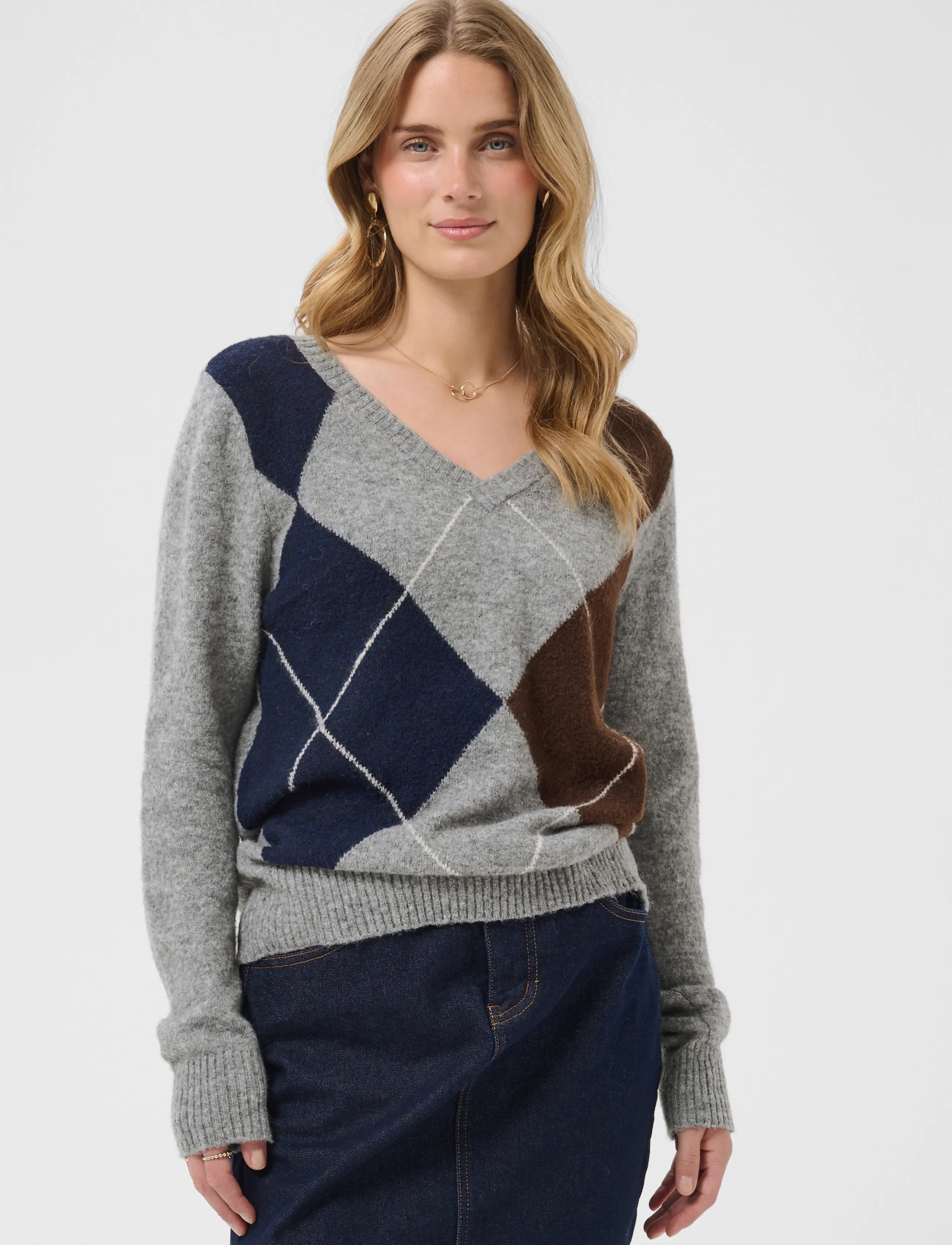 Cream - CRHope Knit Pullover - pullover - grey melange - 2