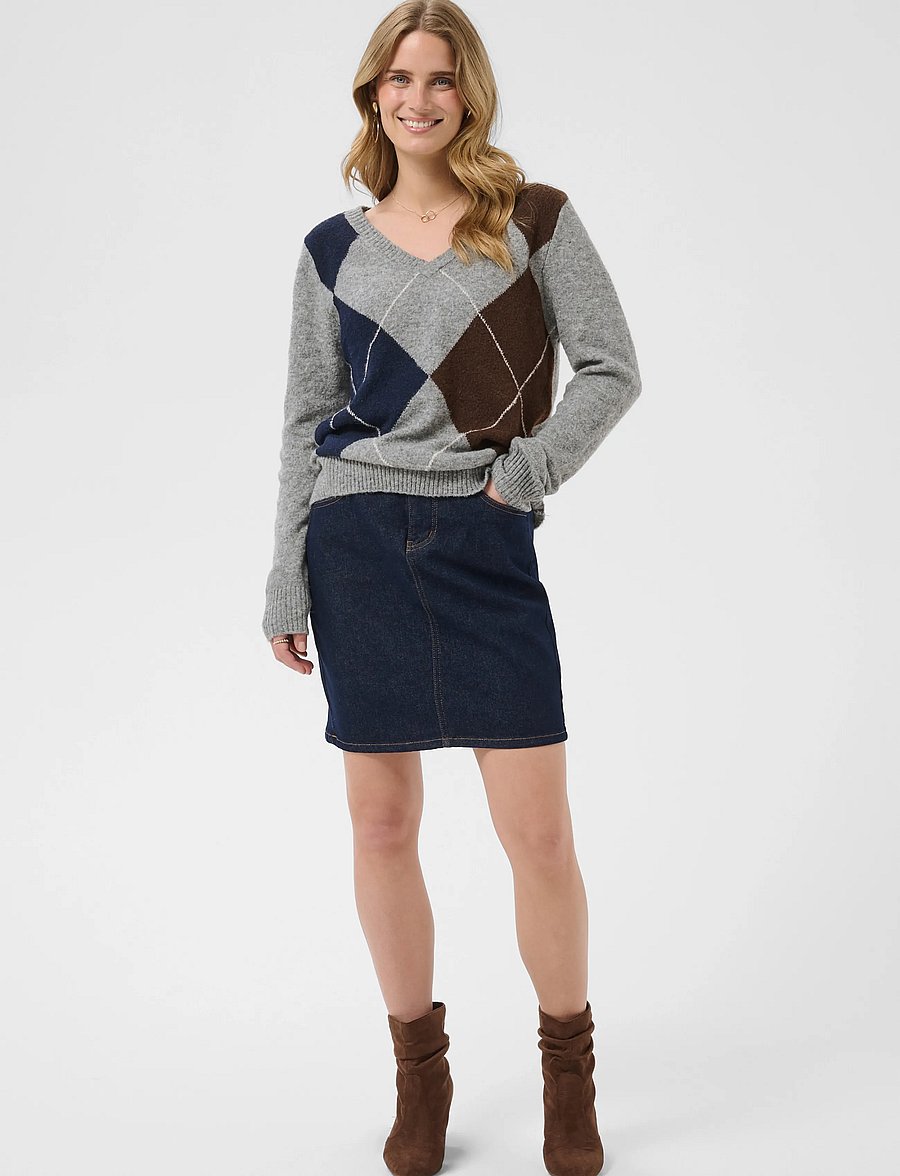 Cream - CRHope Knit Pullover - pullover - grey melange - 3