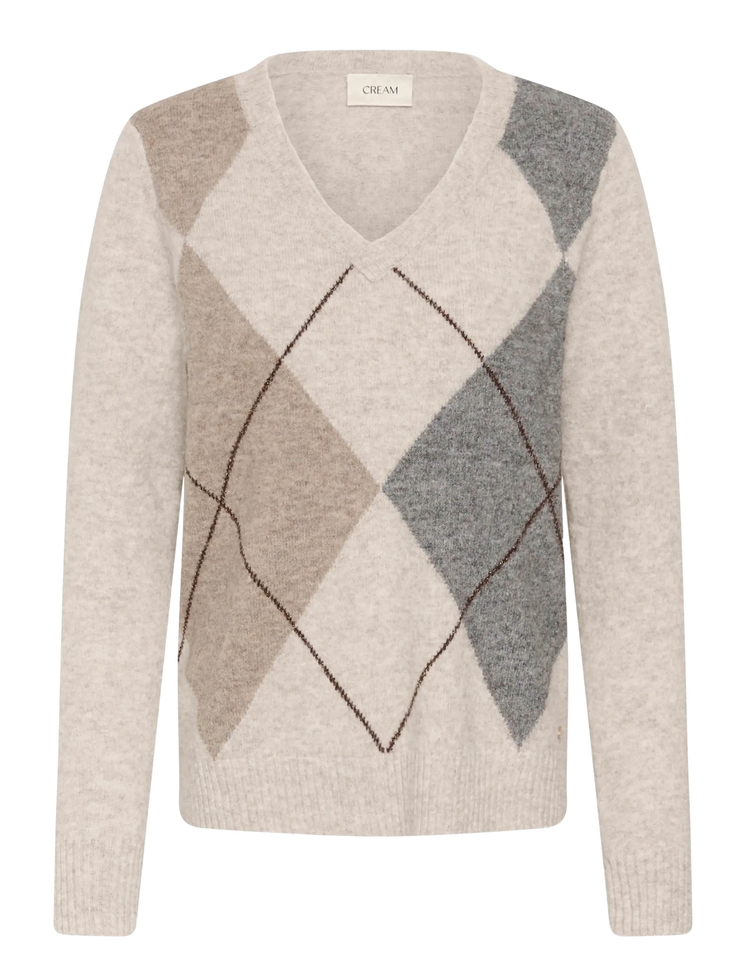 Cream CRHope Knit Pullover - Kontoririided - OATMEAL MELANGE / beige