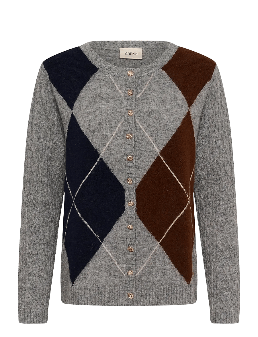 Cream - CRHope Knit Cardigan - grey melange - 0